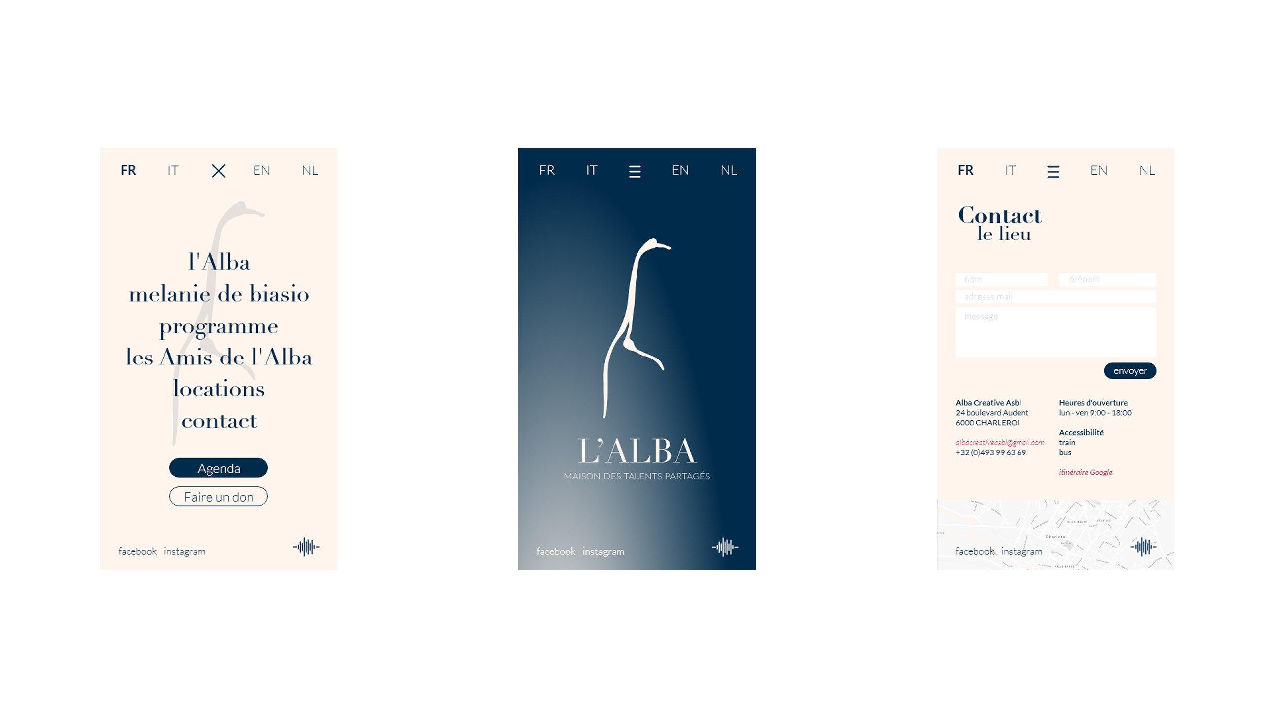 Banner mobile website alba