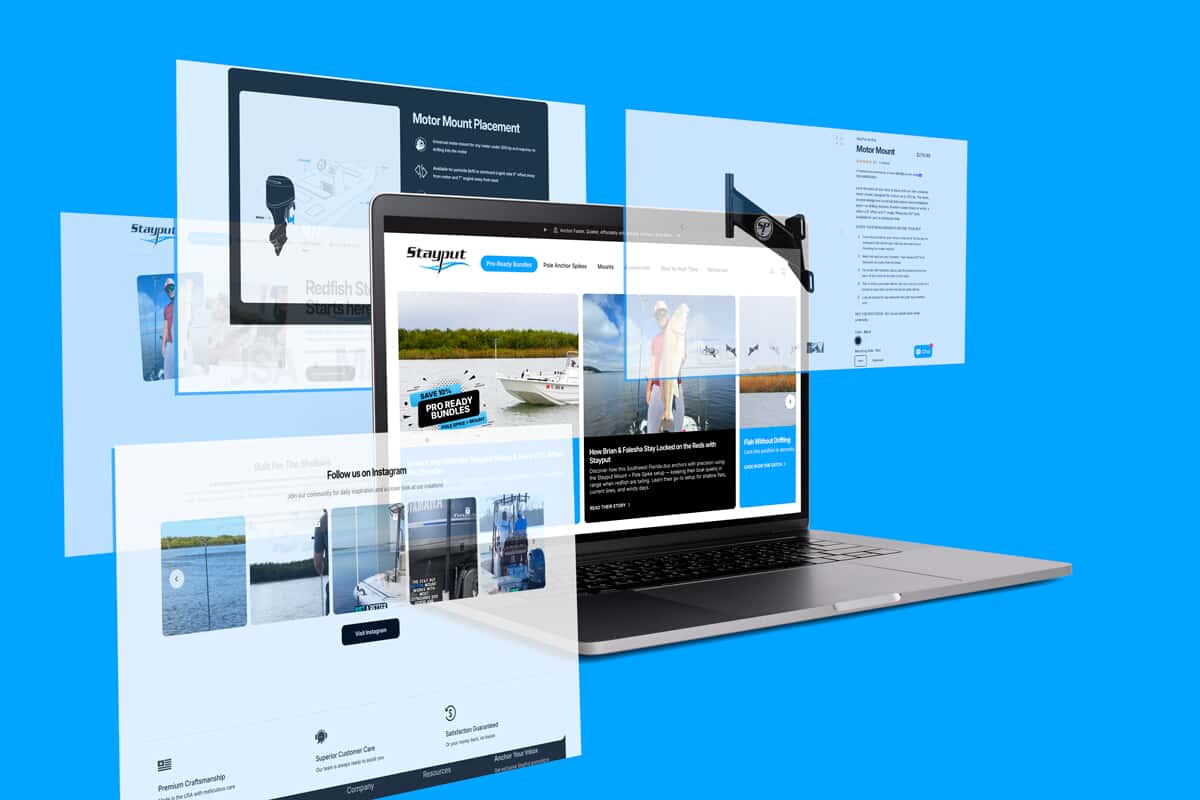 Photo of Stayput Anchor's website design