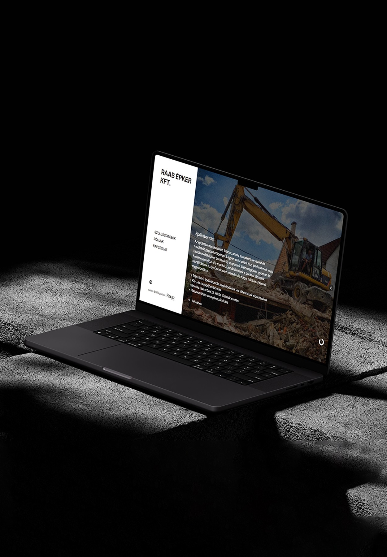 weboldalkészítés - épületbontás ügyfél