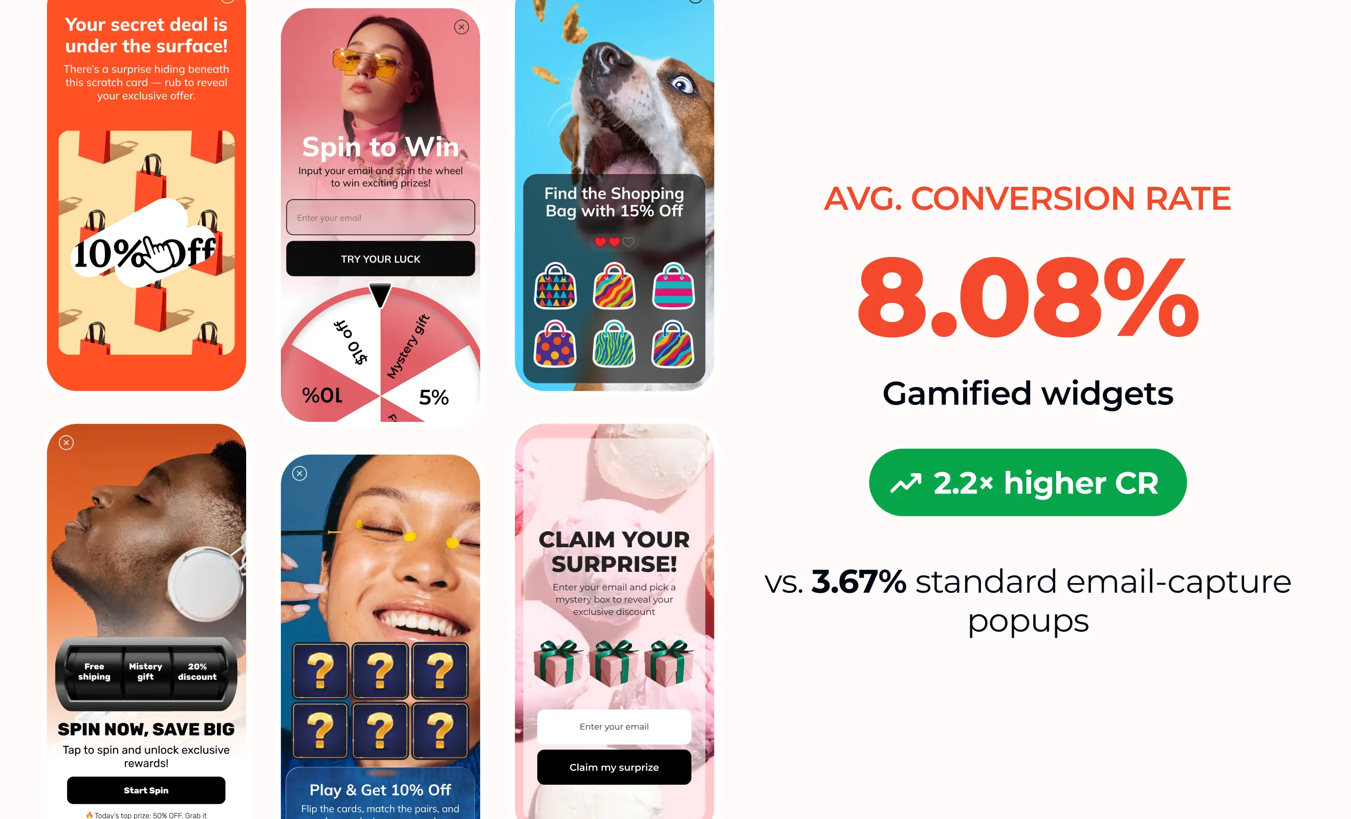 Every fifth widget published by Claspo users