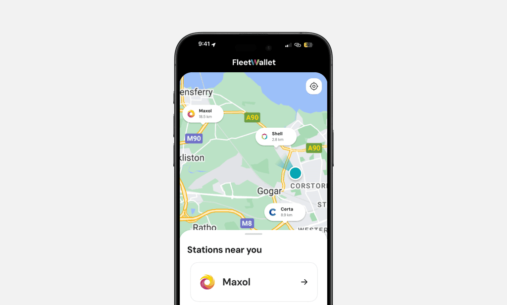 fleet management mobile app mockup