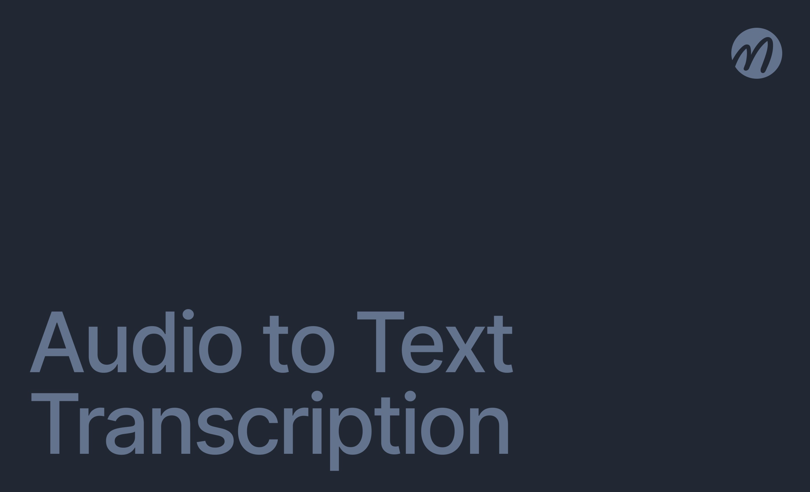 Transcript audio to text