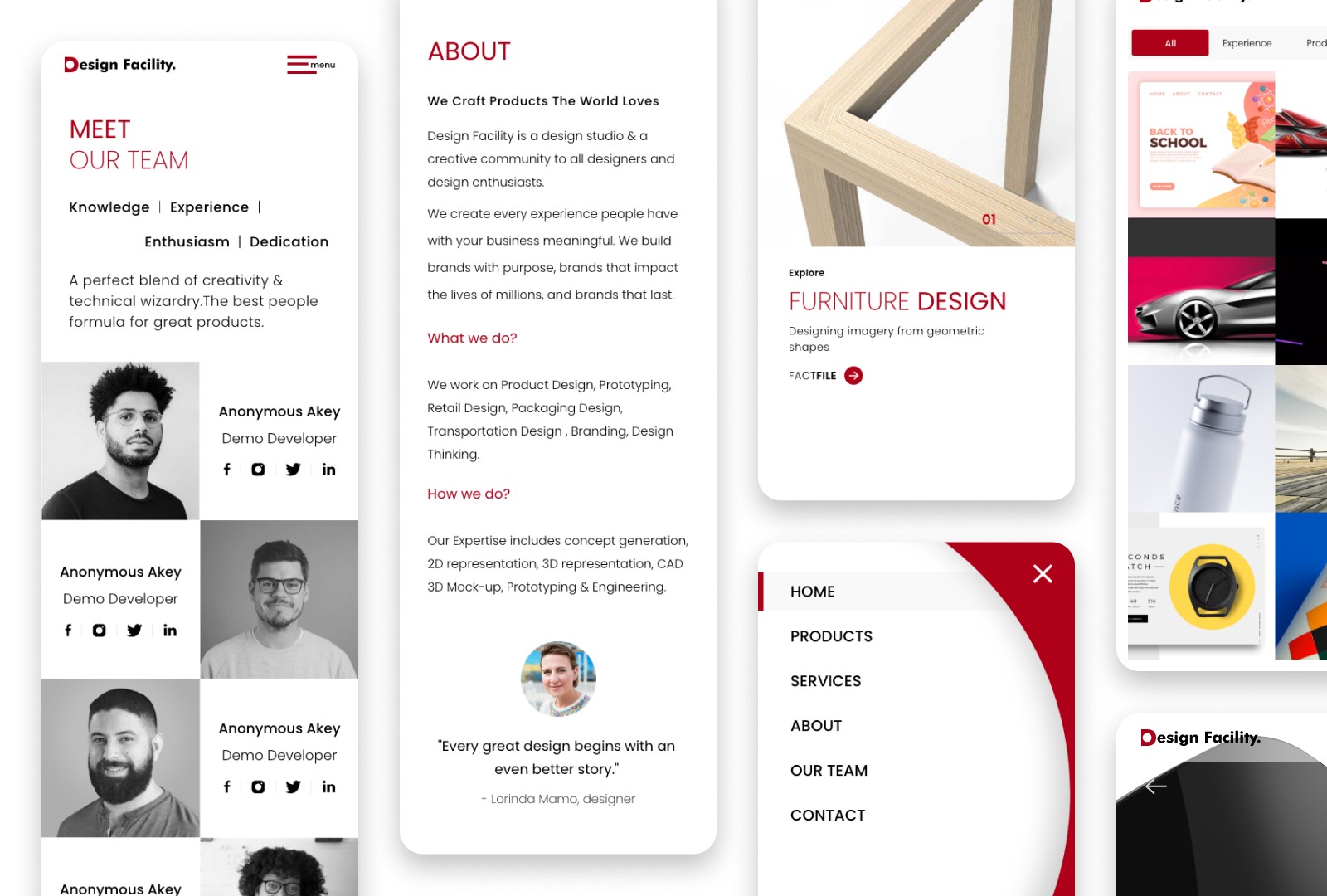 Design Facility - Responsive Mobile
