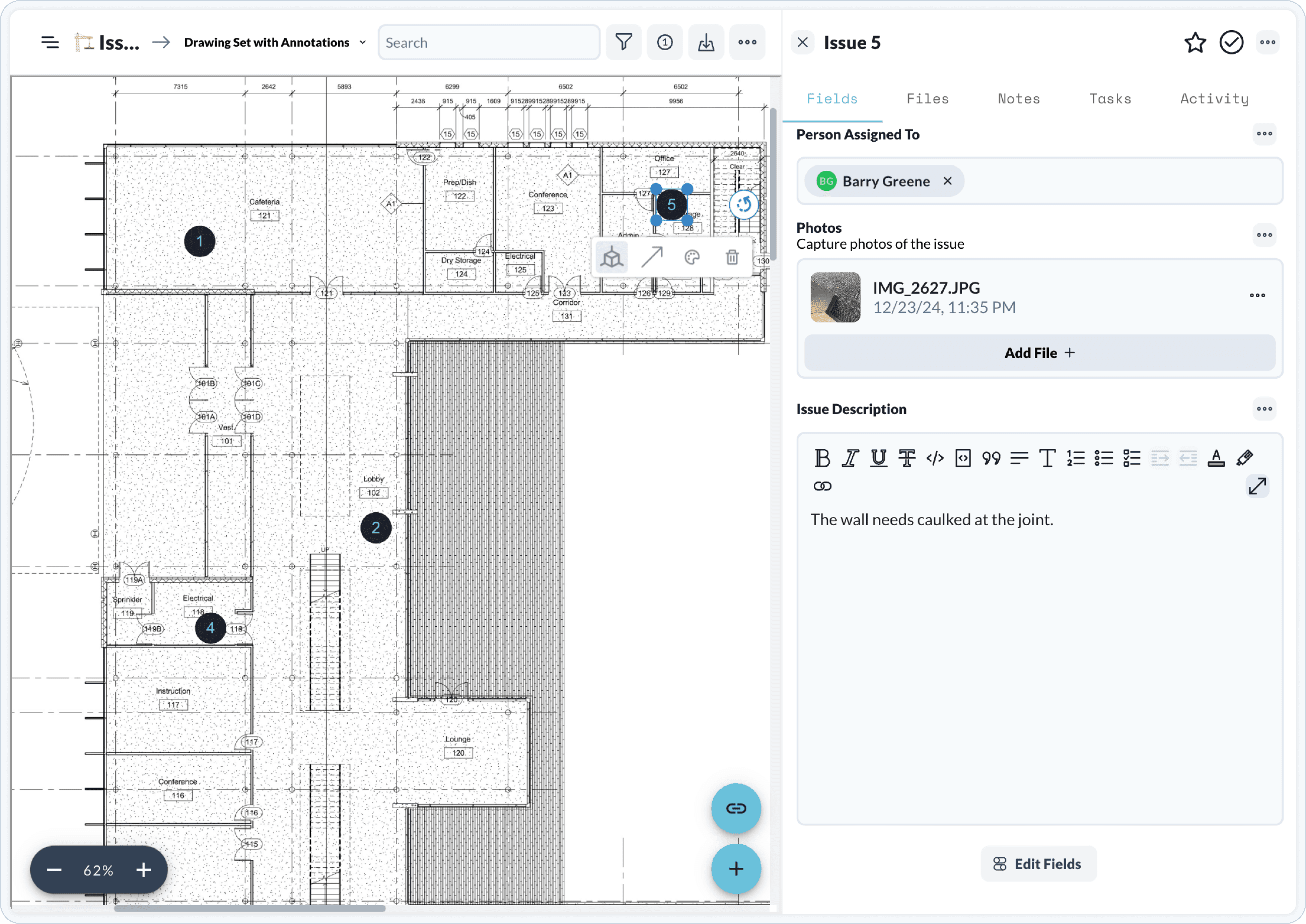 Punch List Issue on a drawing