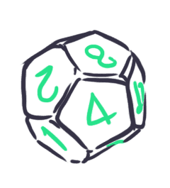 A dice with numeric values