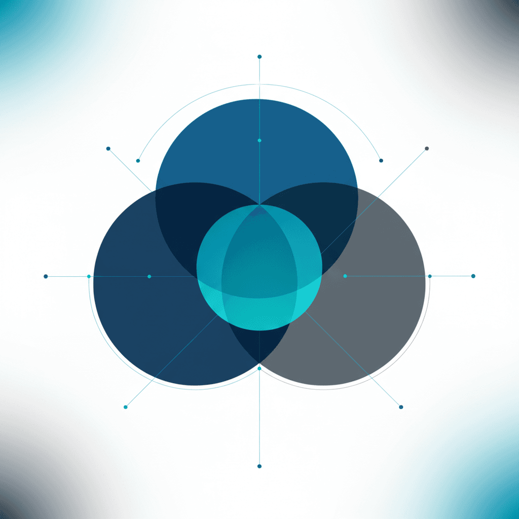 Three overlapping circles showing compounding risk due to correlated positions