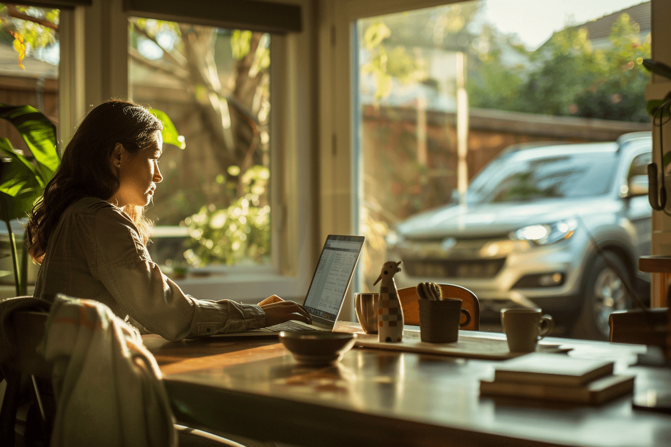 Consumer researching cars in San Diego
