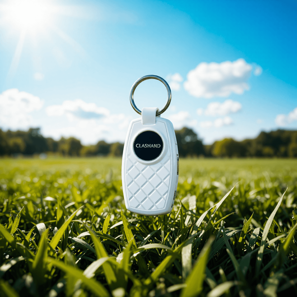 product photography of a key fob for a vehicle, used for locking and unlocking doors