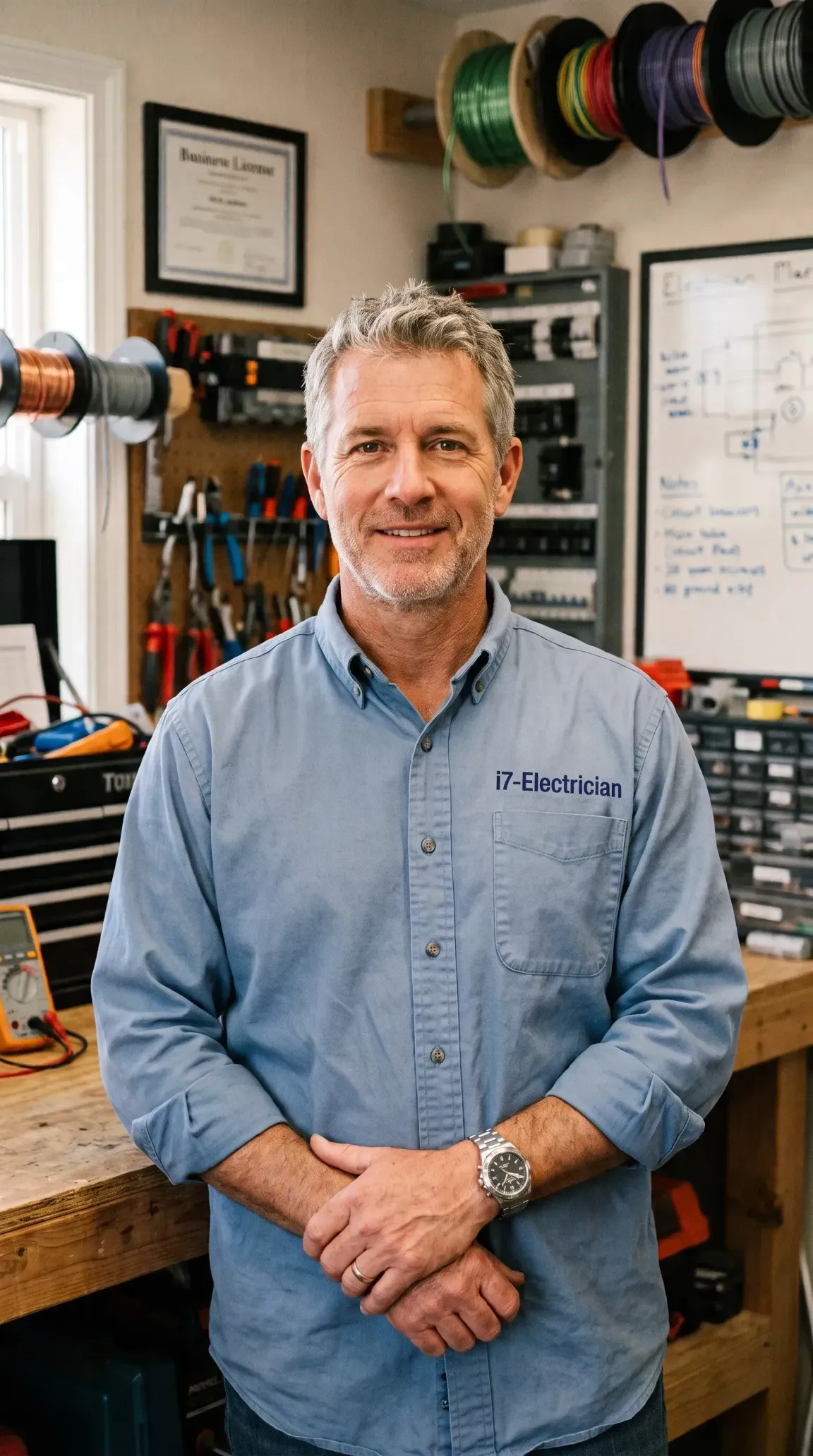 Marcus Bennett, founder and master electrician