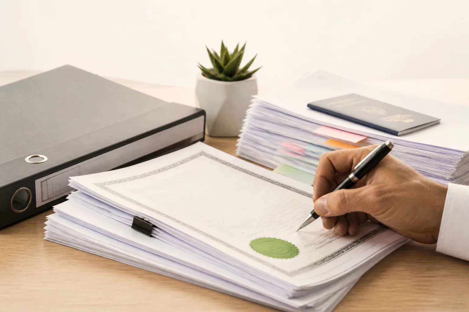 Business License Renewal Documents in Dubai beside a Dubai trade license document and a modern