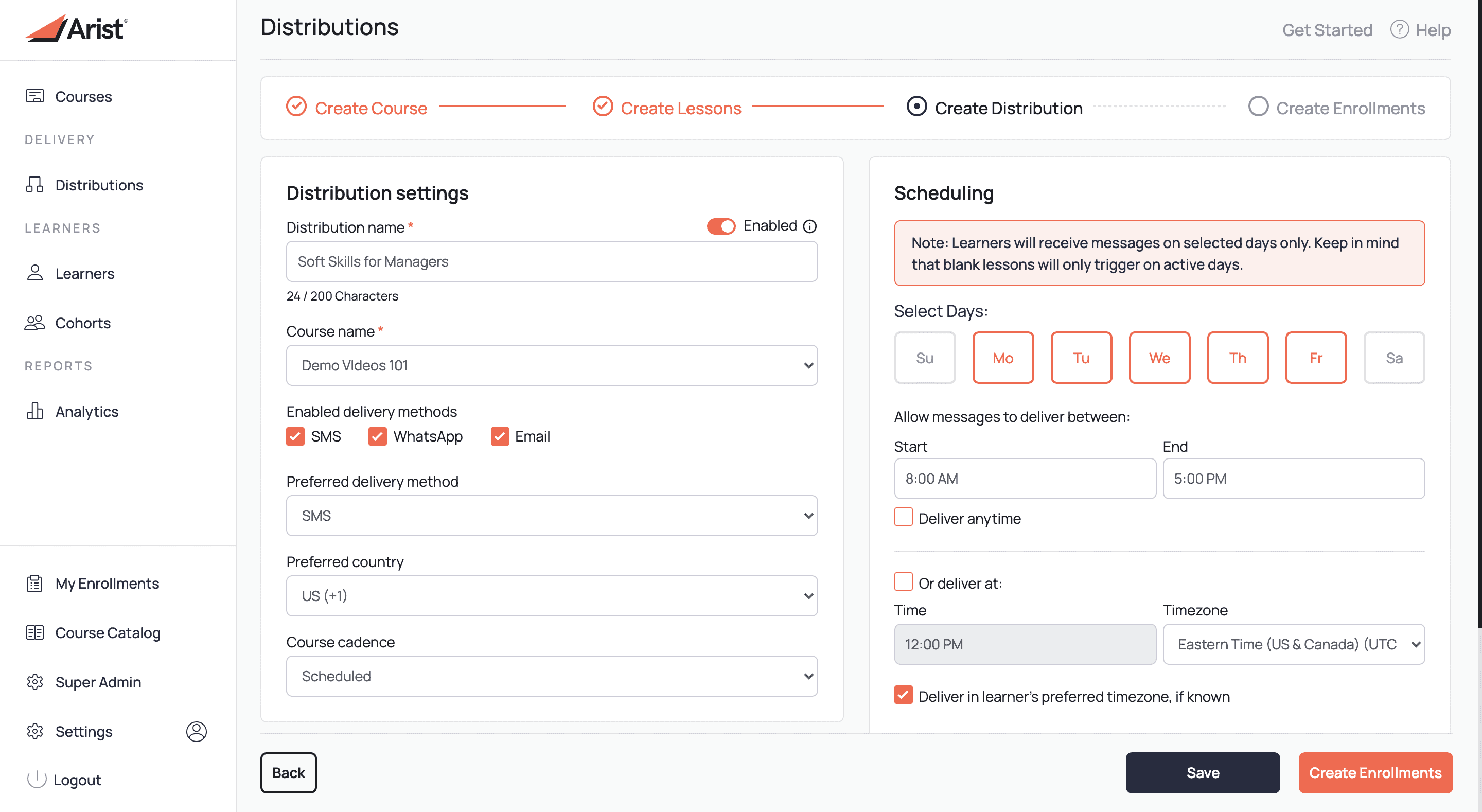 Distribution channels