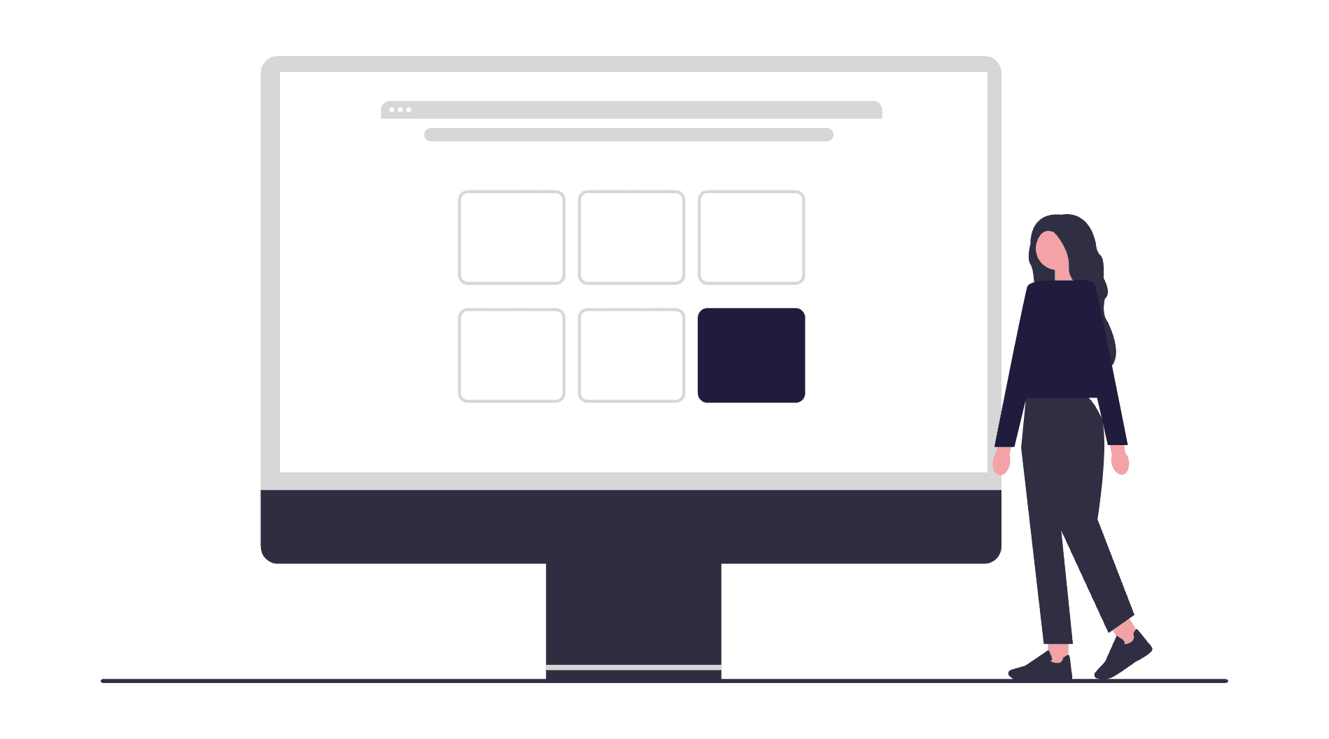 unDraw Illustration of user selecting a product