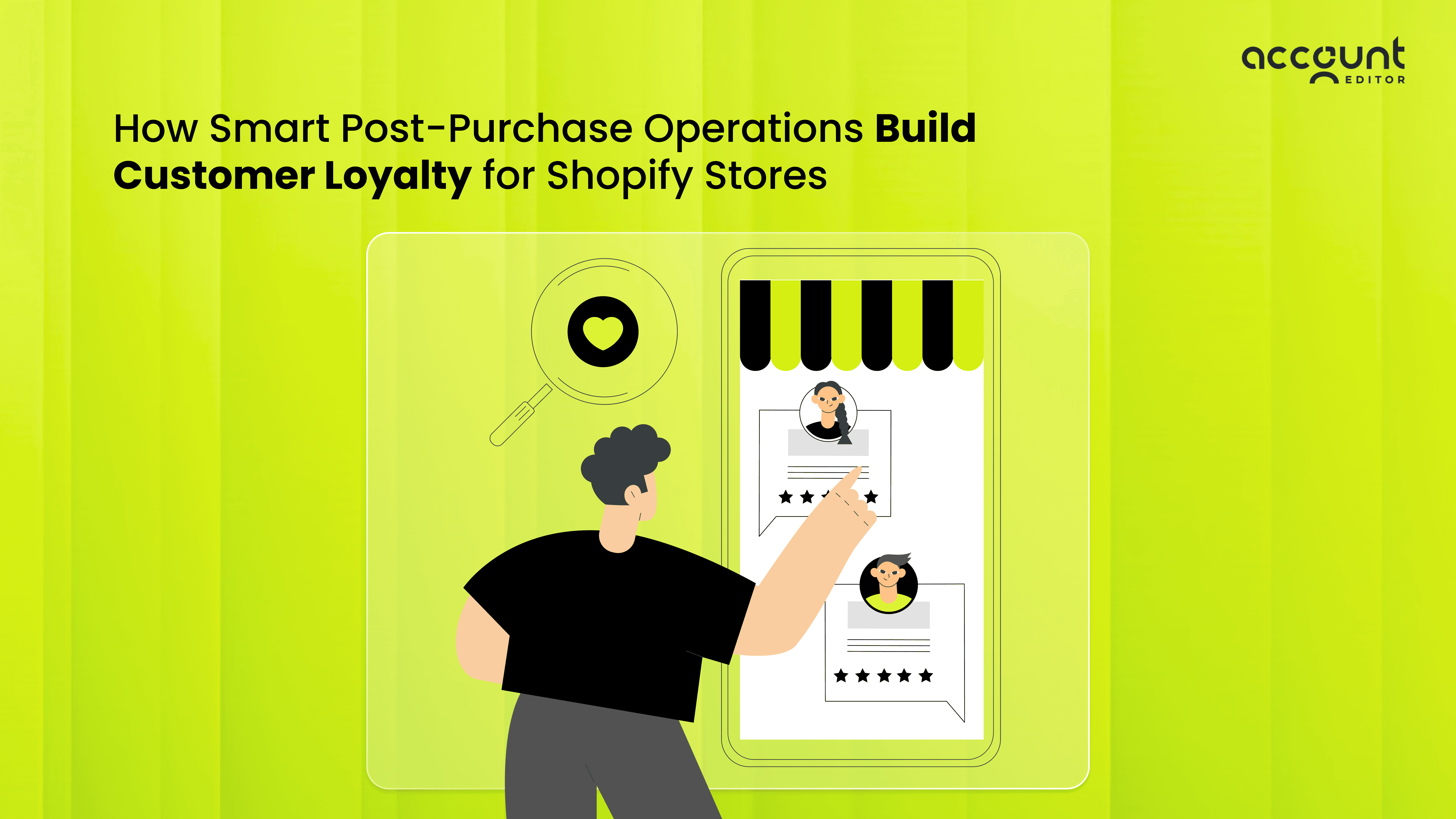 Customer reviewing post-purchase experience to build loyalty in Shopify stores