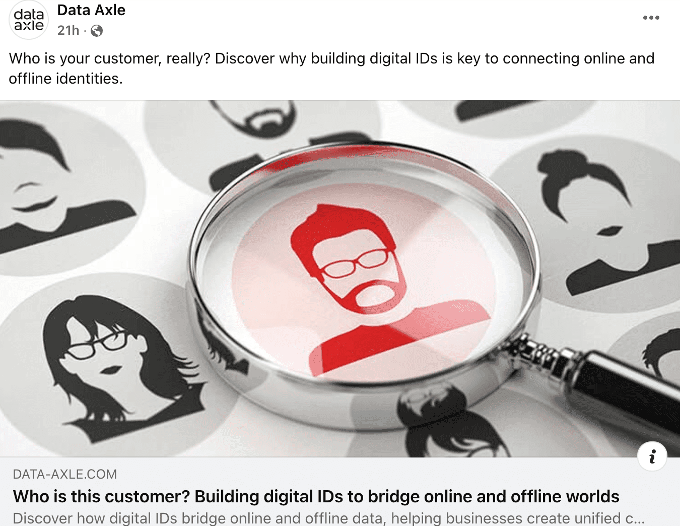 Data Axle’s company social media presence