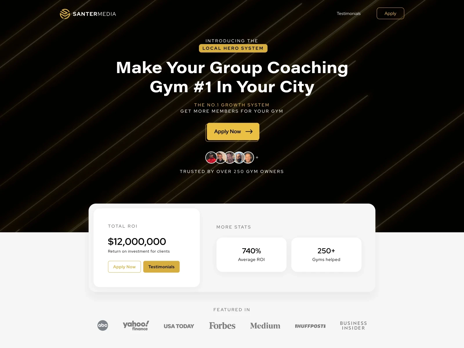 santermedia client homepage design