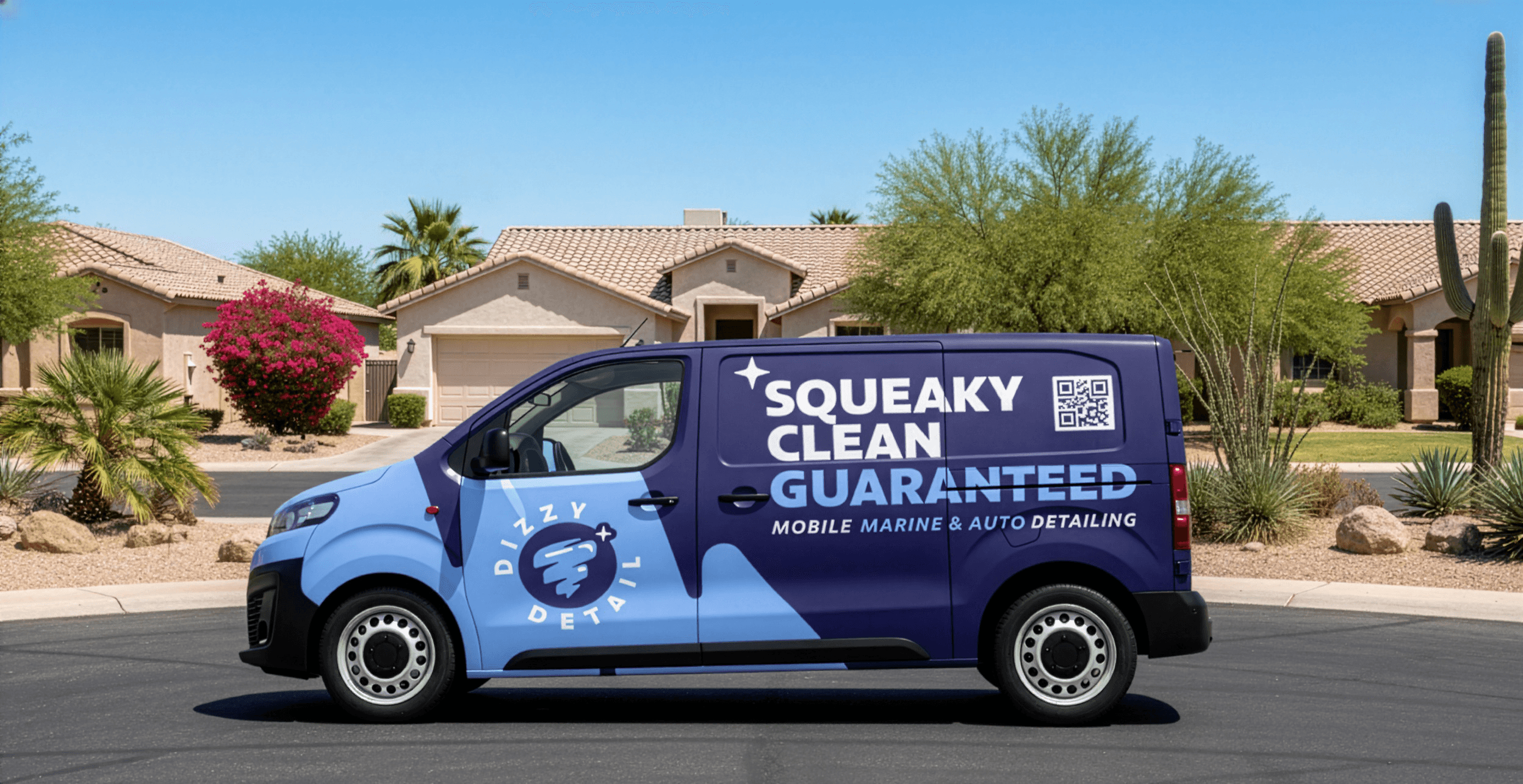 Dizzy detail van wrap