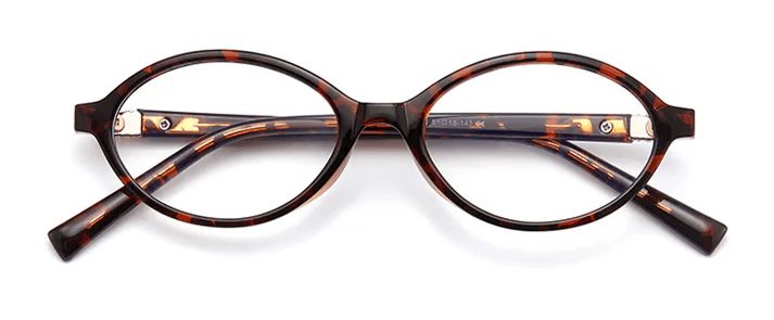 Tortoiseshell eyeglasses on a white background