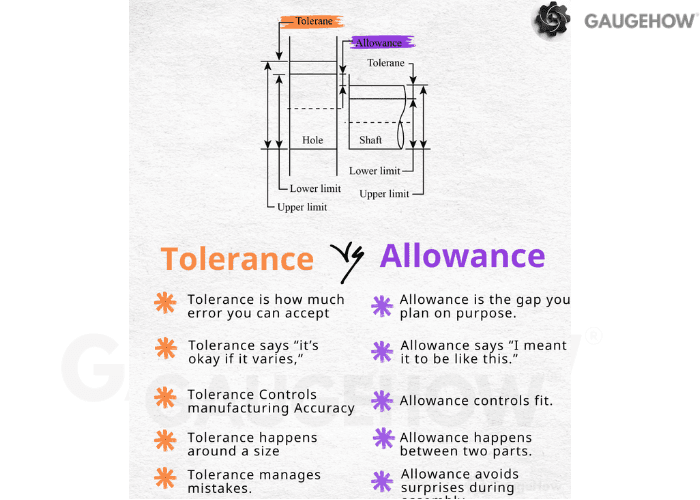 tolerance vs allowance difference
