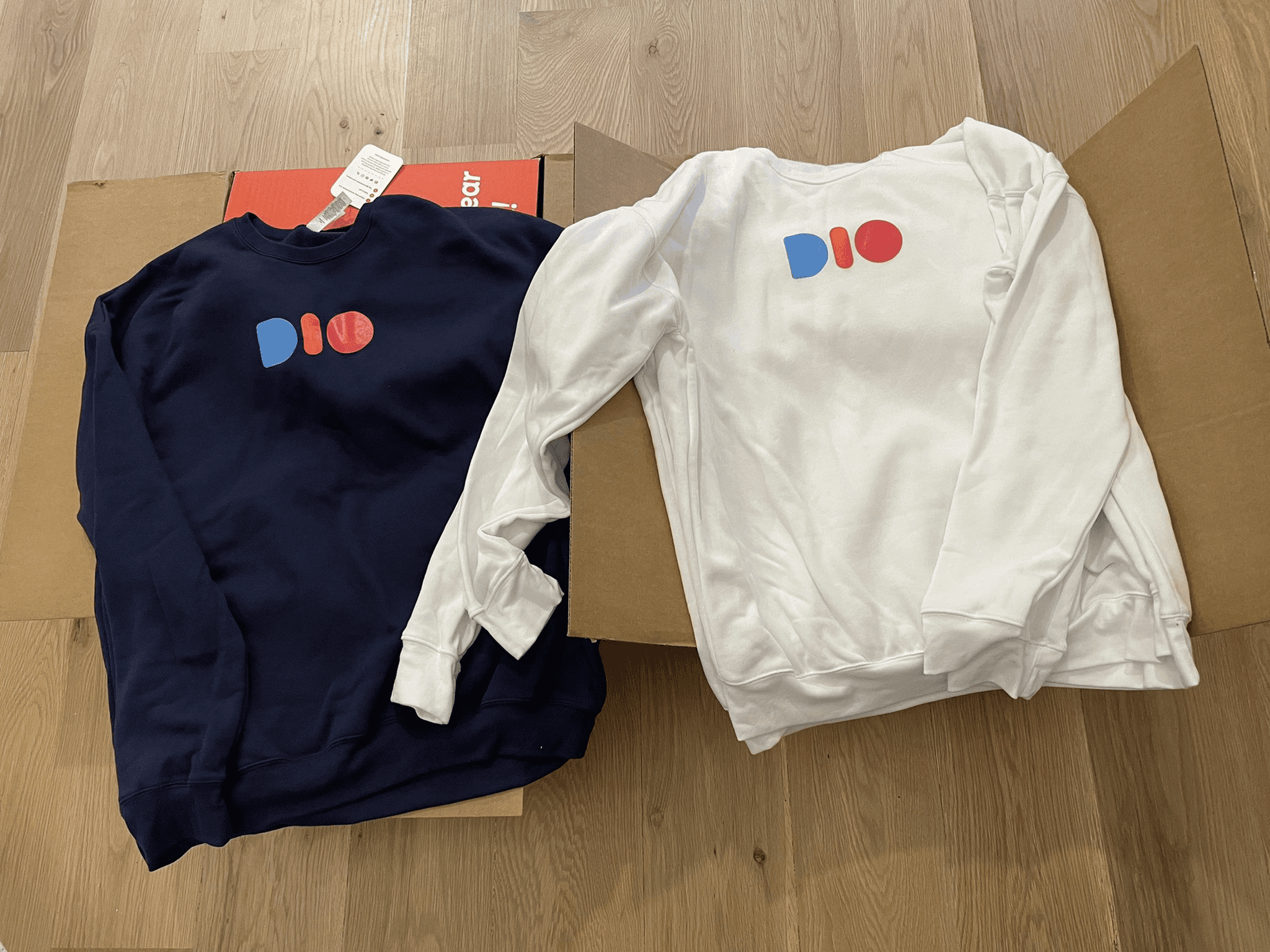 The previous Dreamten logo on sweatshirts