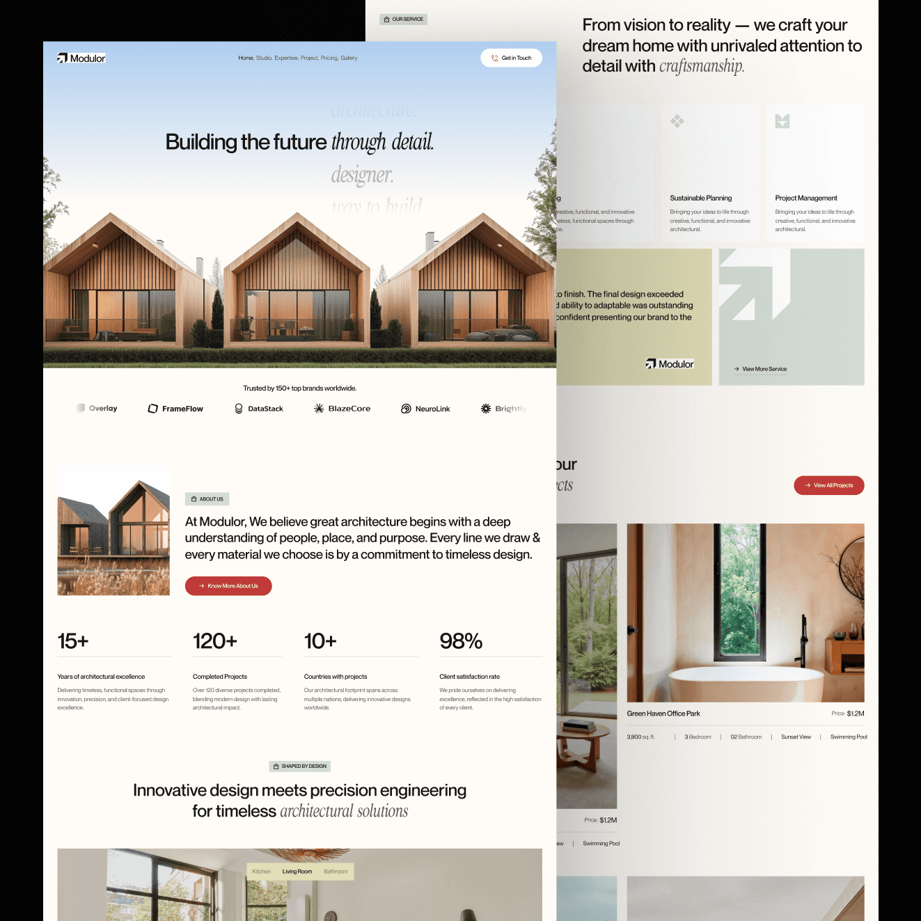 webflow architect agency template