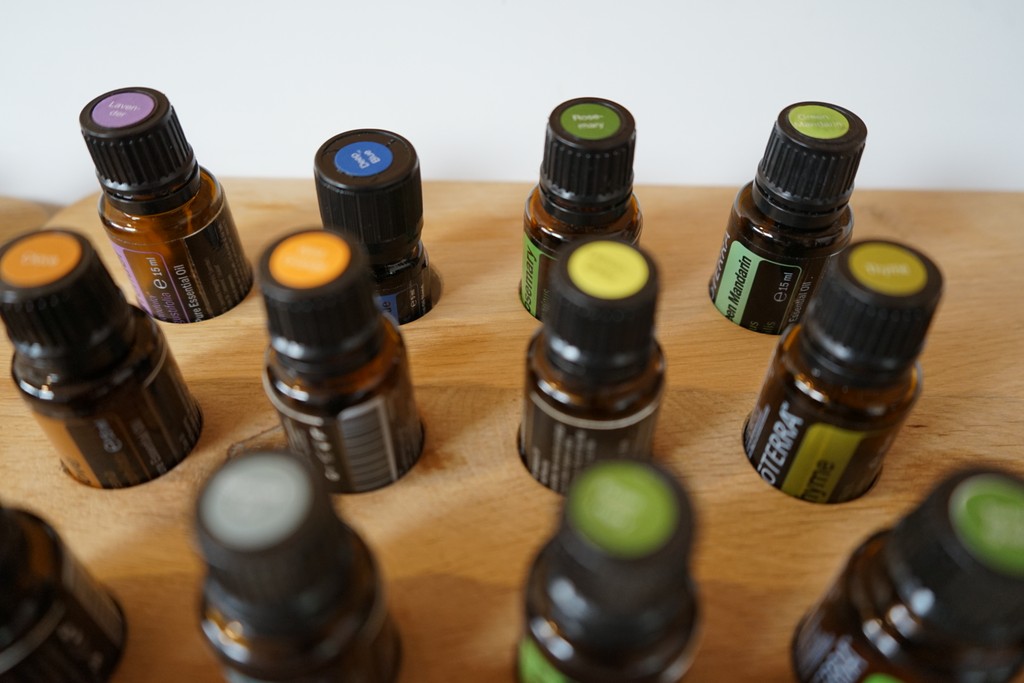 Woman getting a head massage in spa