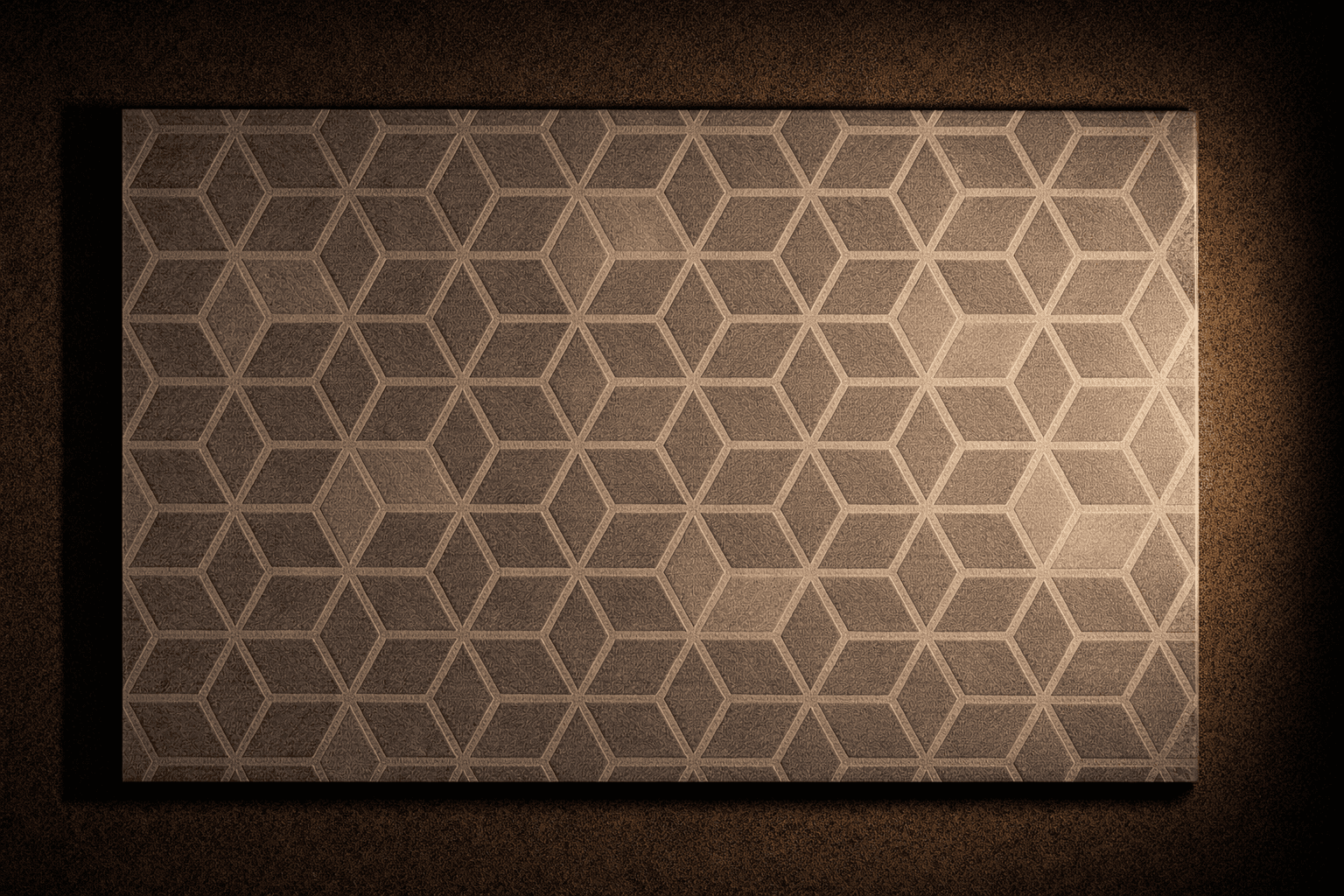 Hexagonal patterned stone surface design for walls and decorative applications