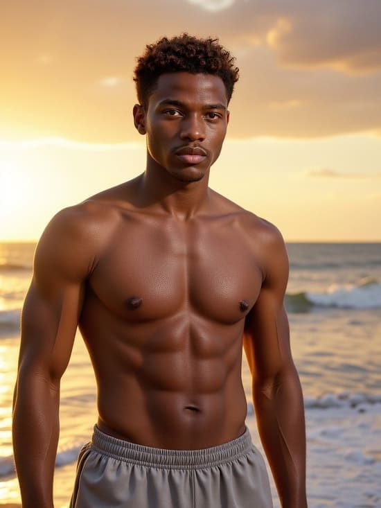 Boys on vacation at the beach were generated by AI boyfriend generator