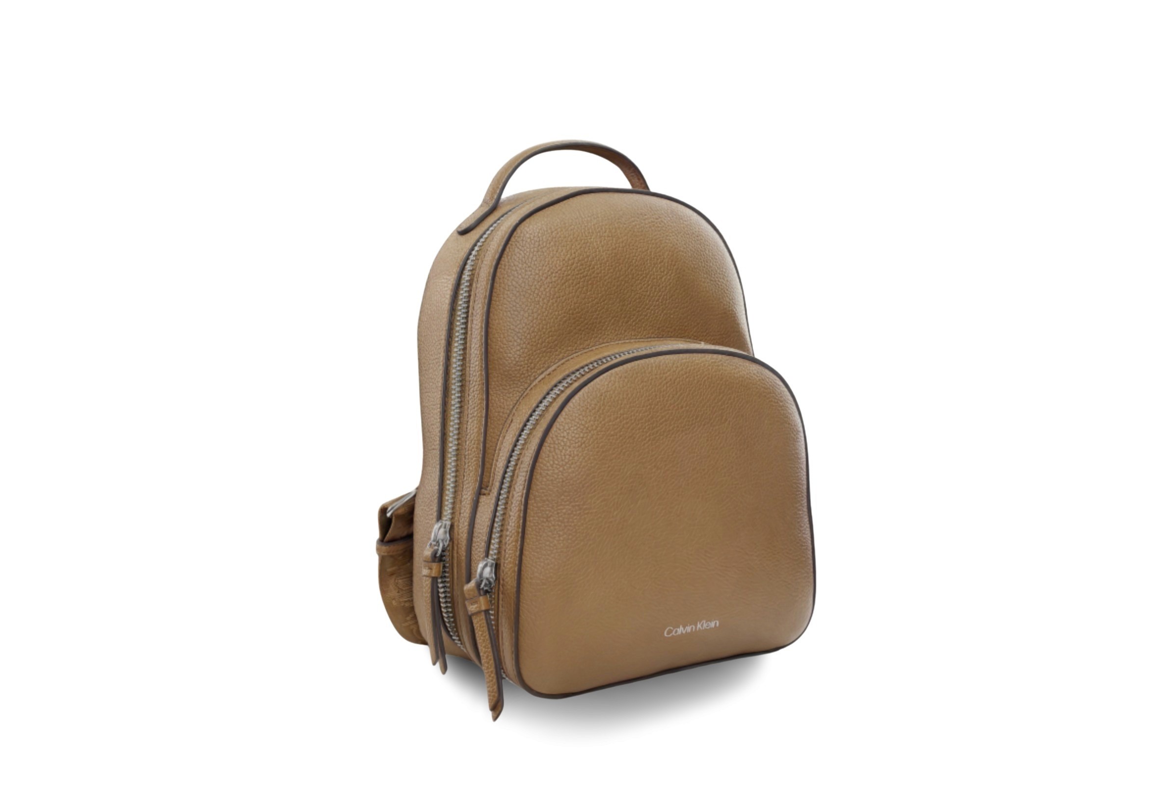 3d brown leather baackpack