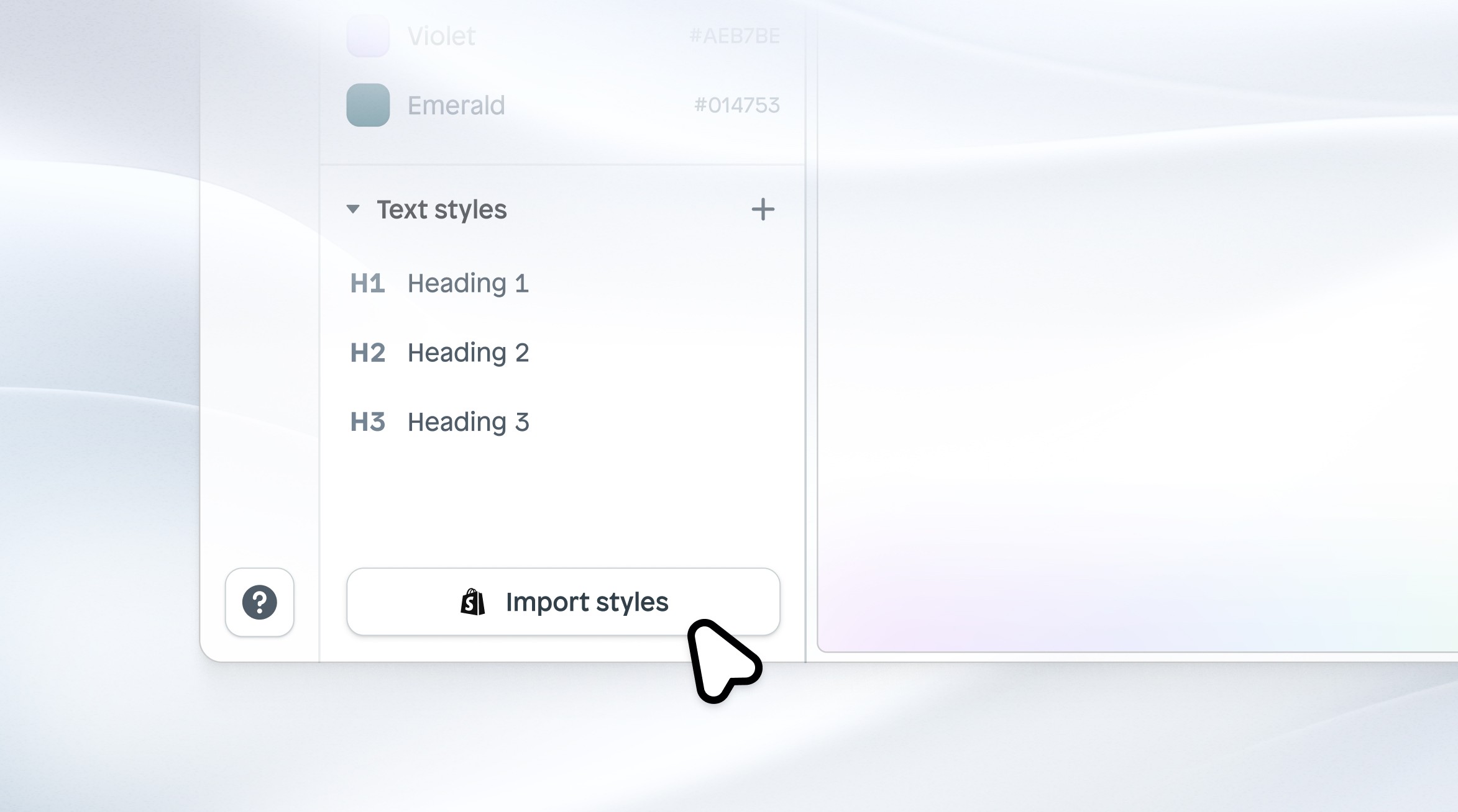 import shopify styles feature