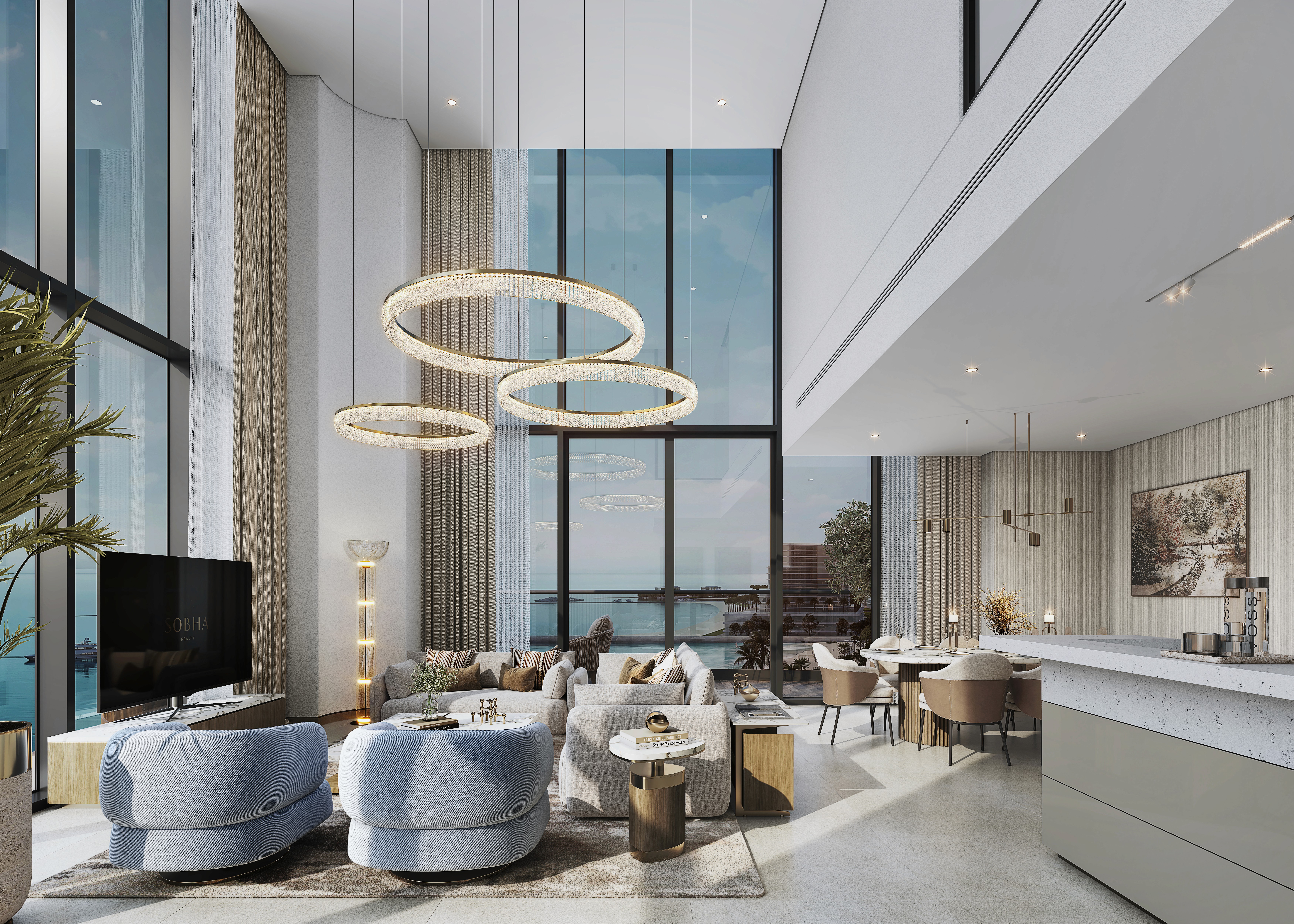 Sobha Aquamont Living Room Interior