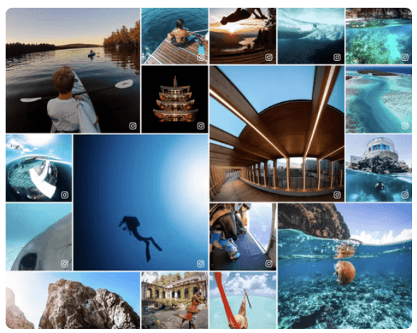mosaic social media feed template