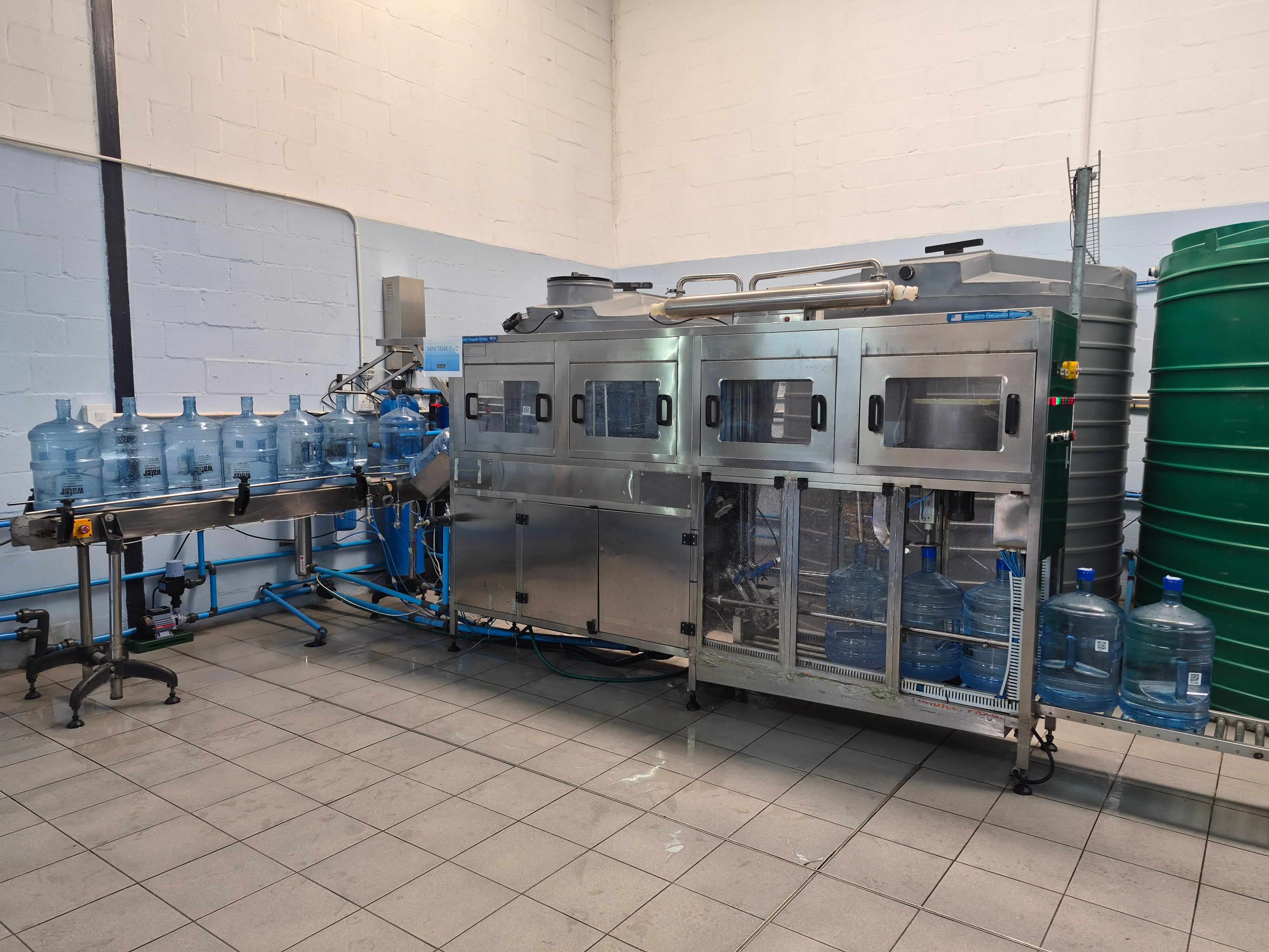 Machine in a fully automated water bottling plant