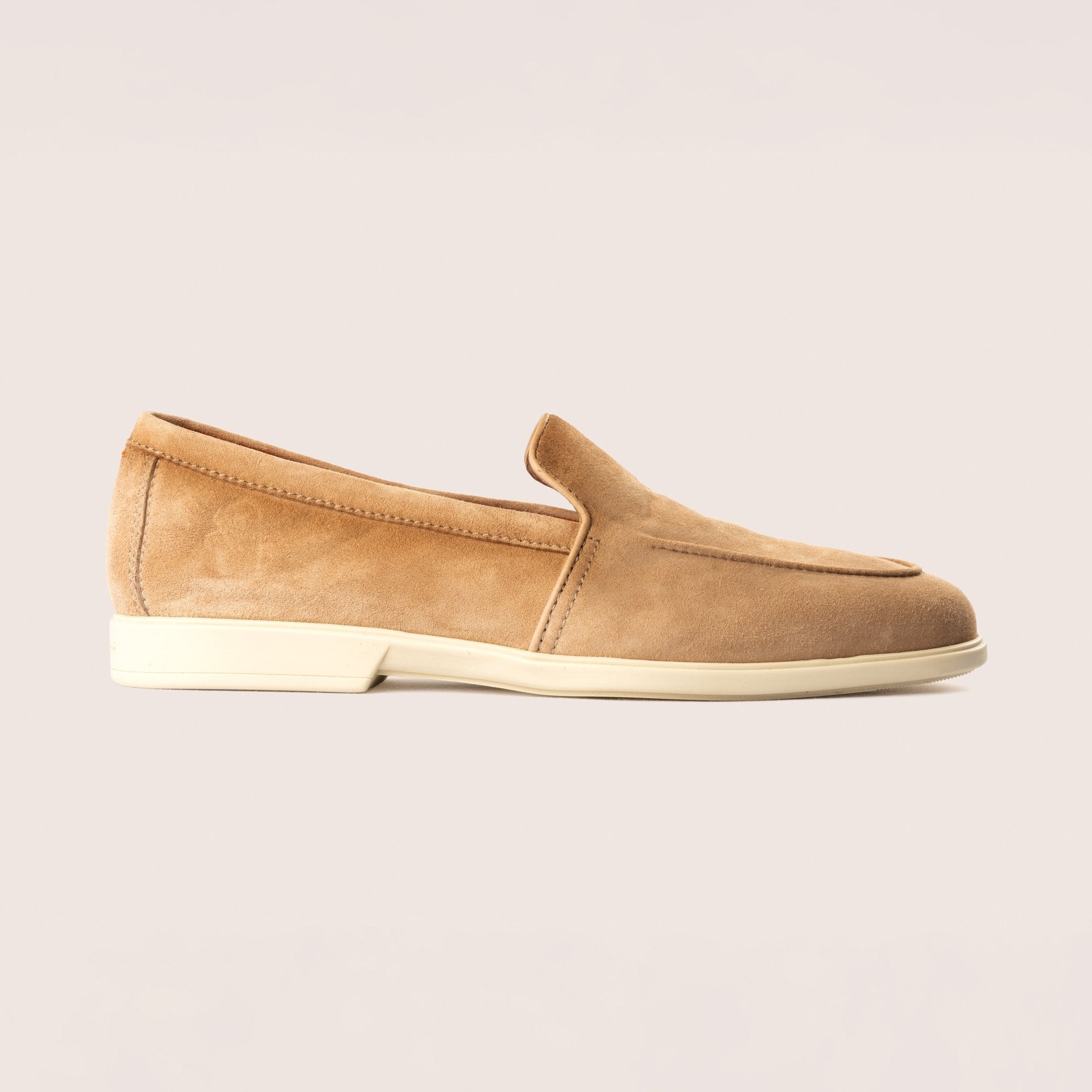 Men's beige suede Summer loafer - Mandelli UK