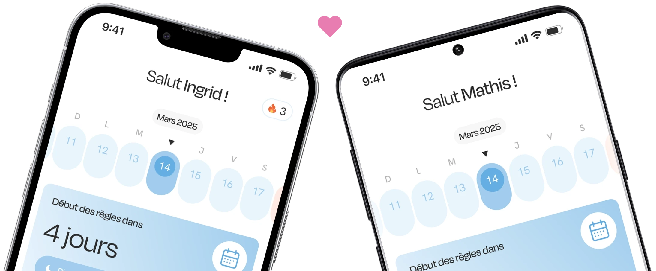 Wenly, application de suivi de cycle menstruel pour les couples