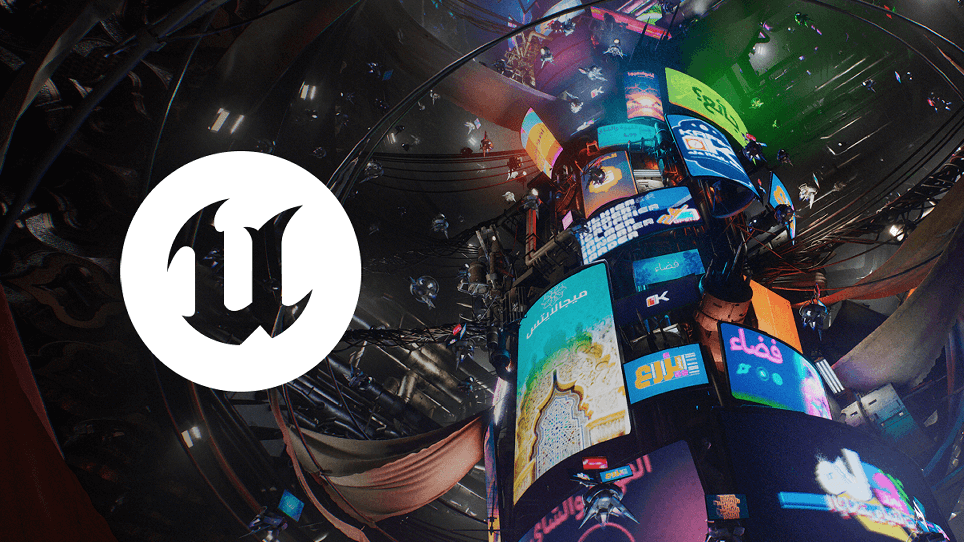 A high-fidelity 3D cyberpunk city scene rendered in Unreal Engine.