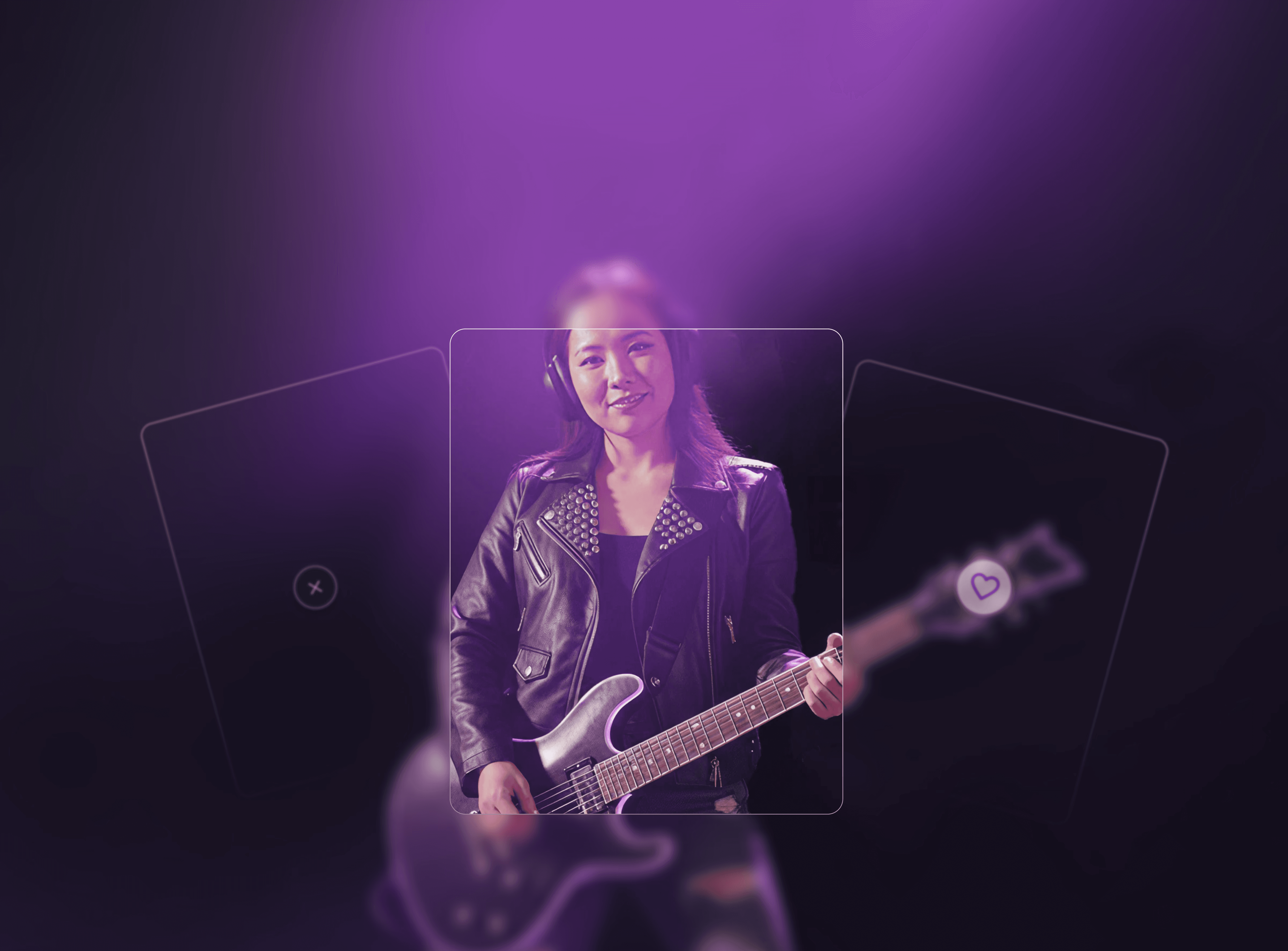 Woman standing between large rock formations