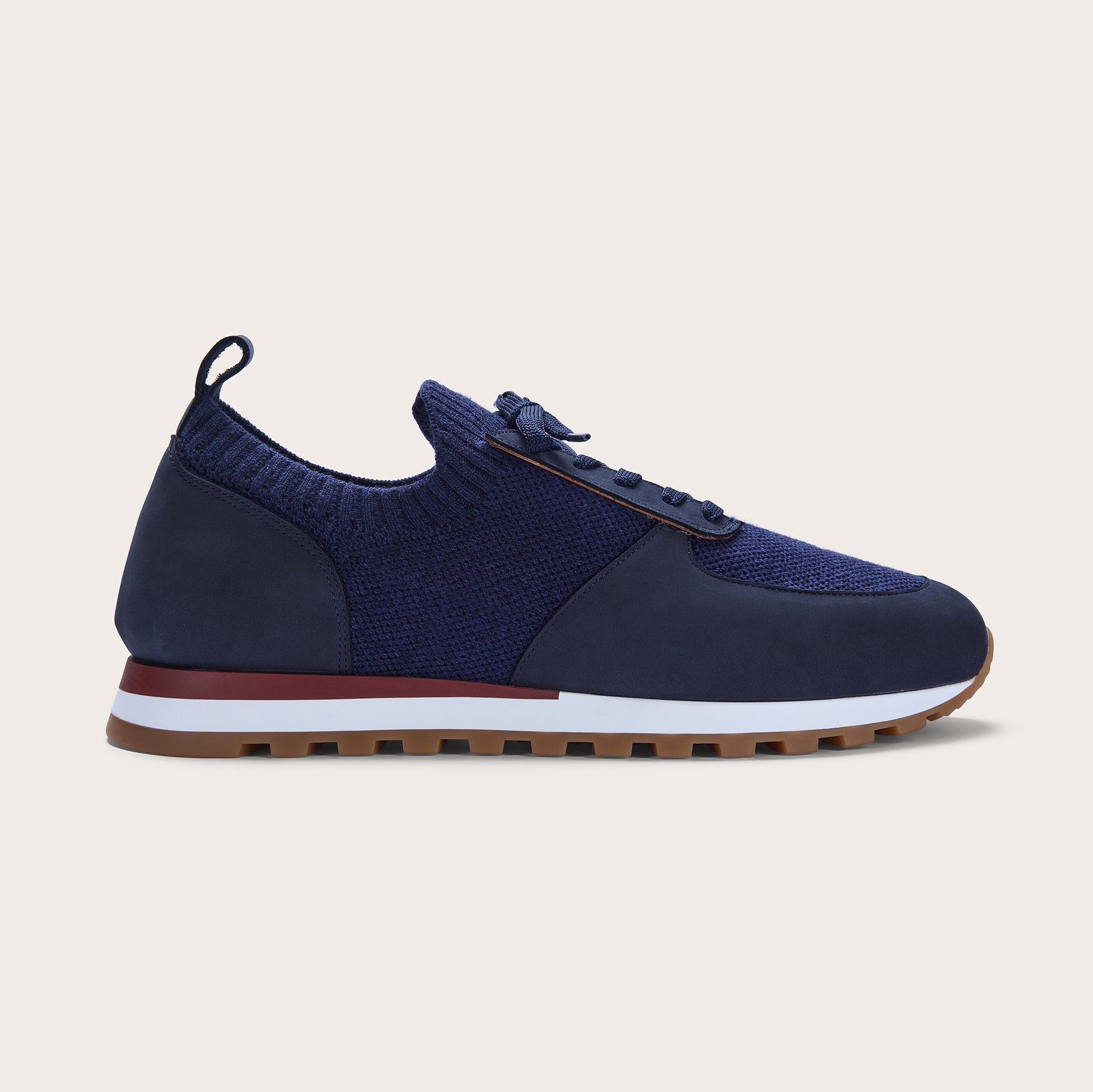 Knit and Suede Sneakers - Mandelli UK