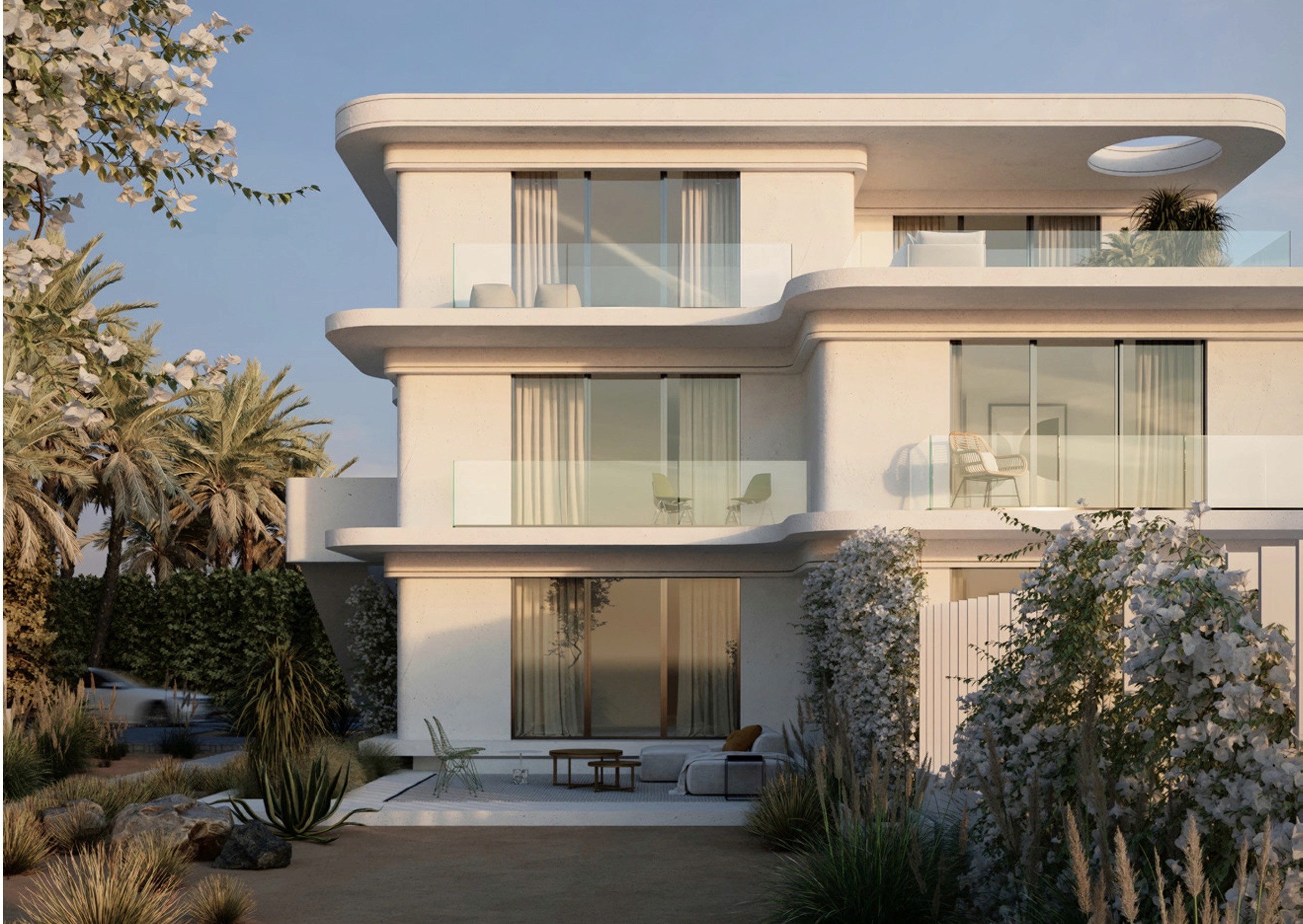 modern house with big windows