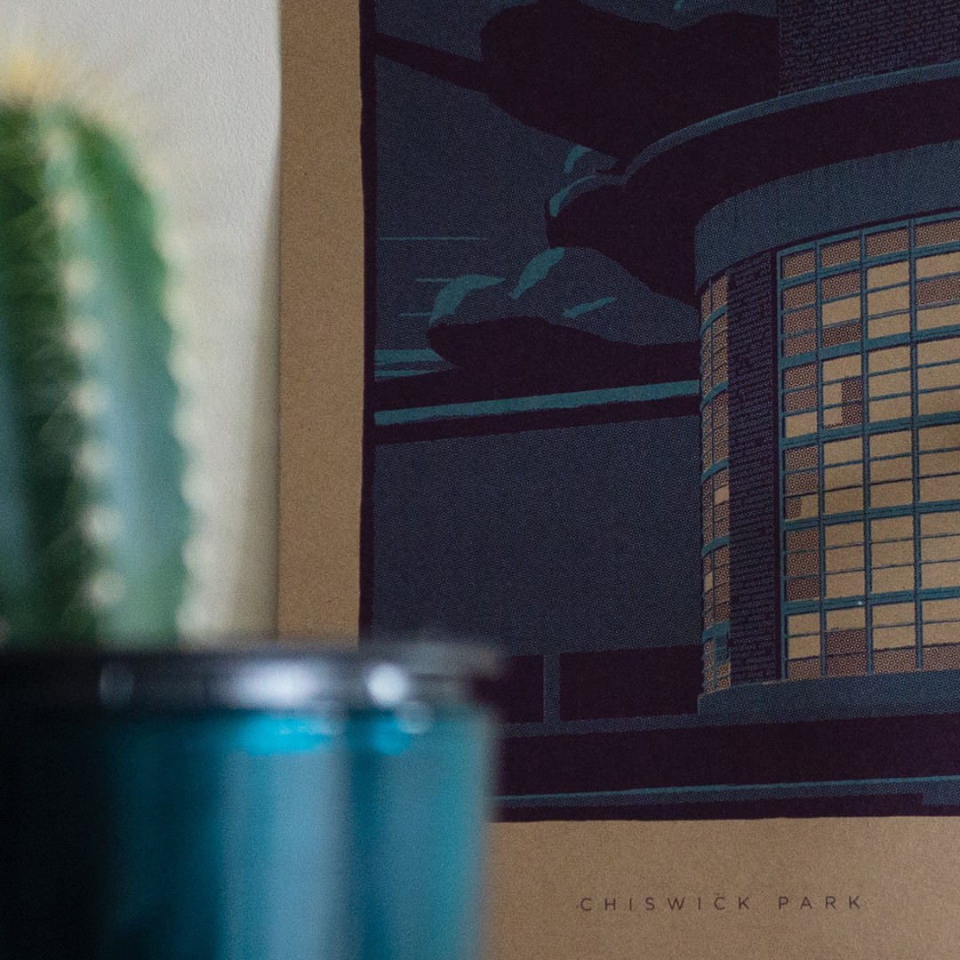 Detail of Chiswick Park Underground station in London | Art prints of iconic uk landmarks for sale by Liam Devereux