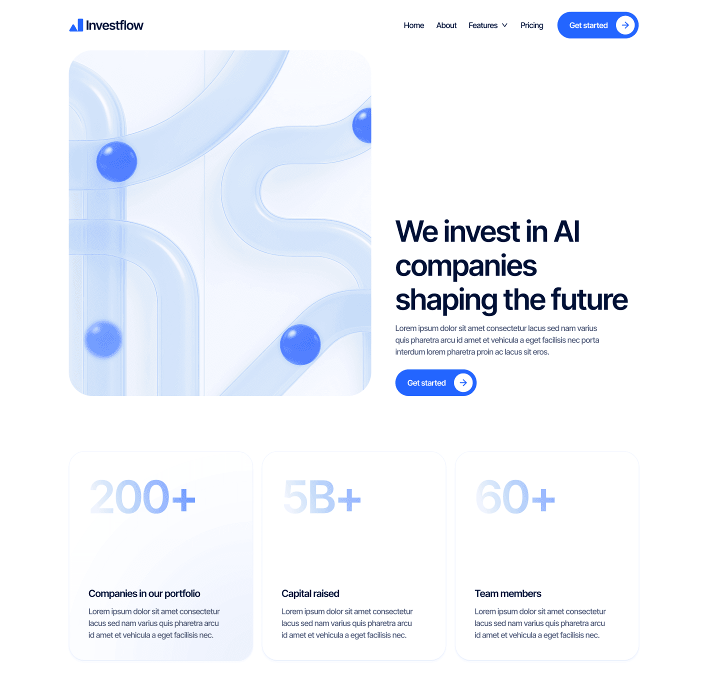 Investflow - Home V2 Page - Investment Firm Framer Template