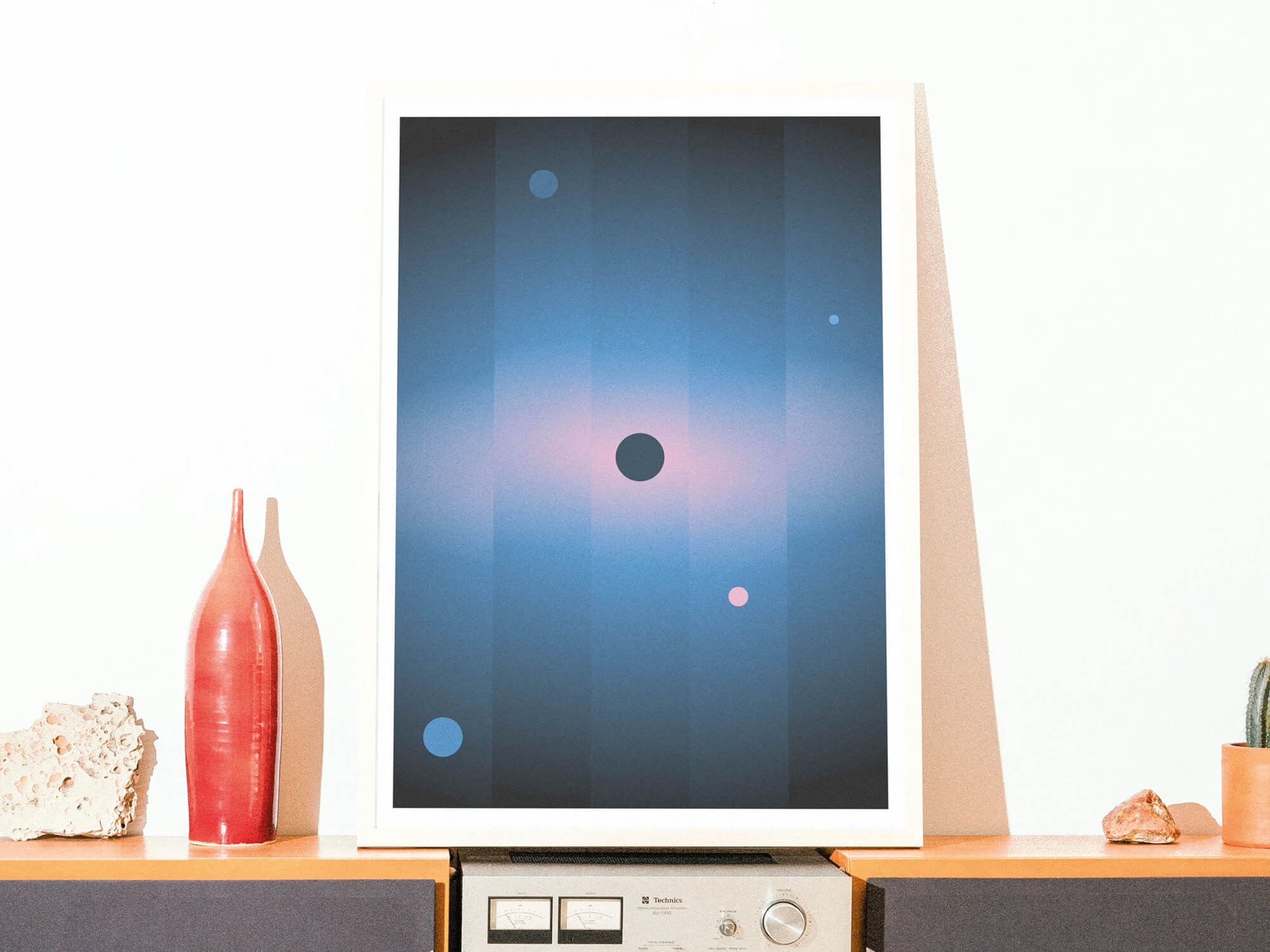 A framed poster that I designed and illustrated, developed from the initial concept to the final visual design.