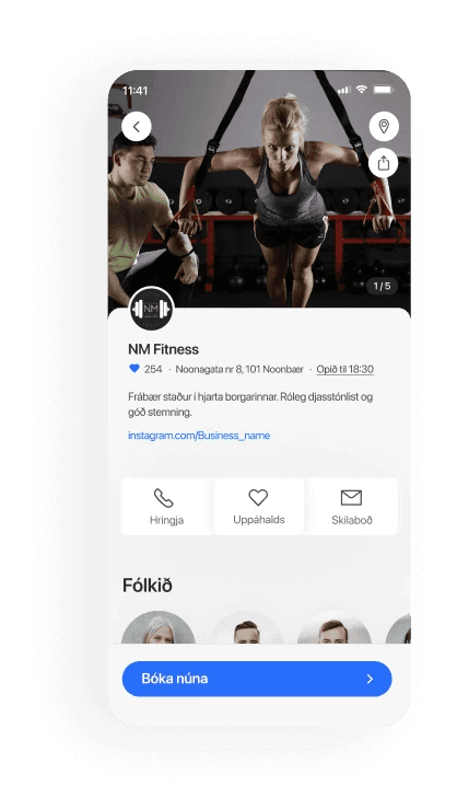 Einkaþjálfara mobile booking