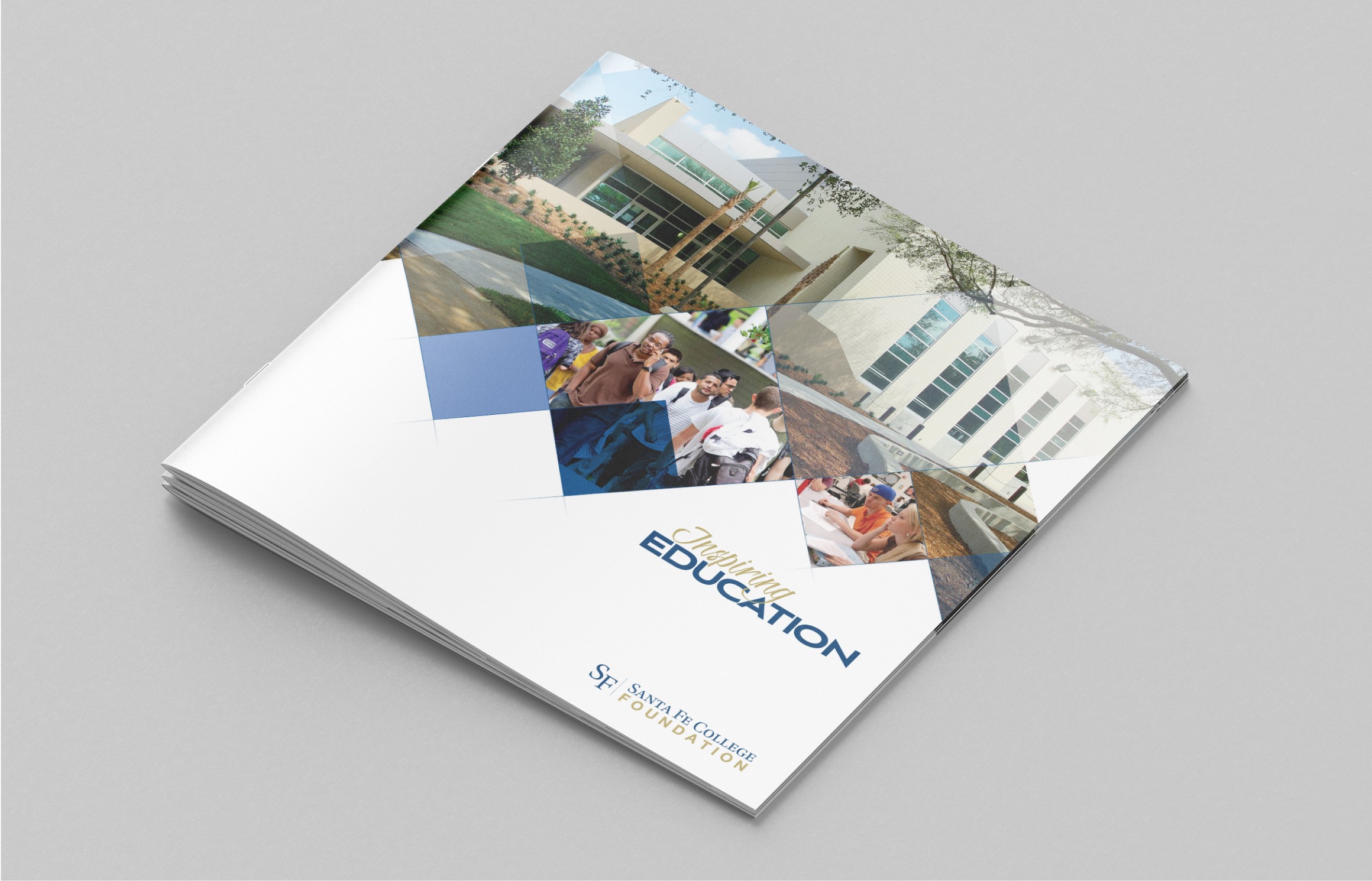 Cover design of a brochure for a fundraising campaign for community college.