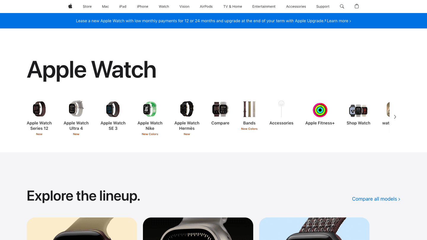 Apple Watch Series 12 on Apple.com