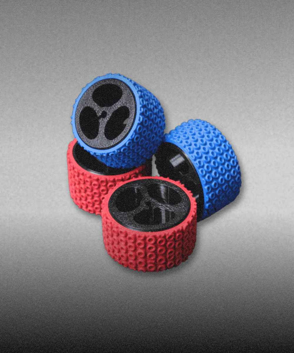 30mm high-traction rubber wheels x2 for line follower robot – TechGeeks