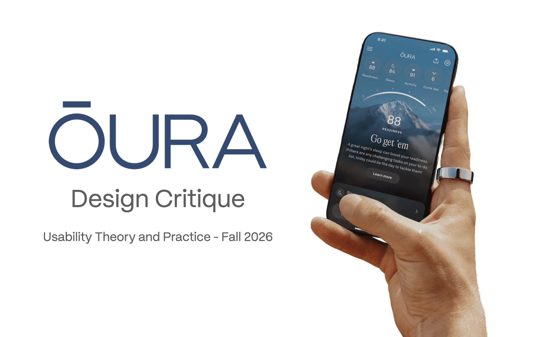 OURA Design Critique — Usability Theory and Practice