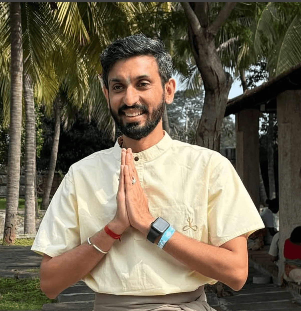 Photographer holding camera