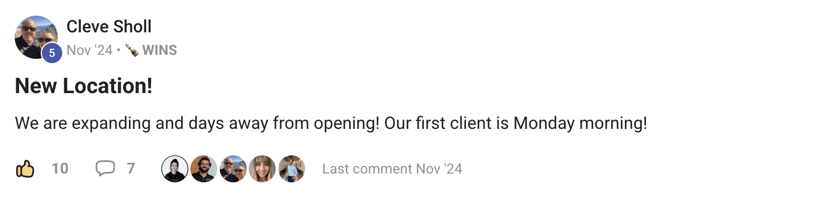 Forever Booked results showing Aesthetic Solutions expanding to a new location in November 2024 driven by sustained marketing-fueled growth