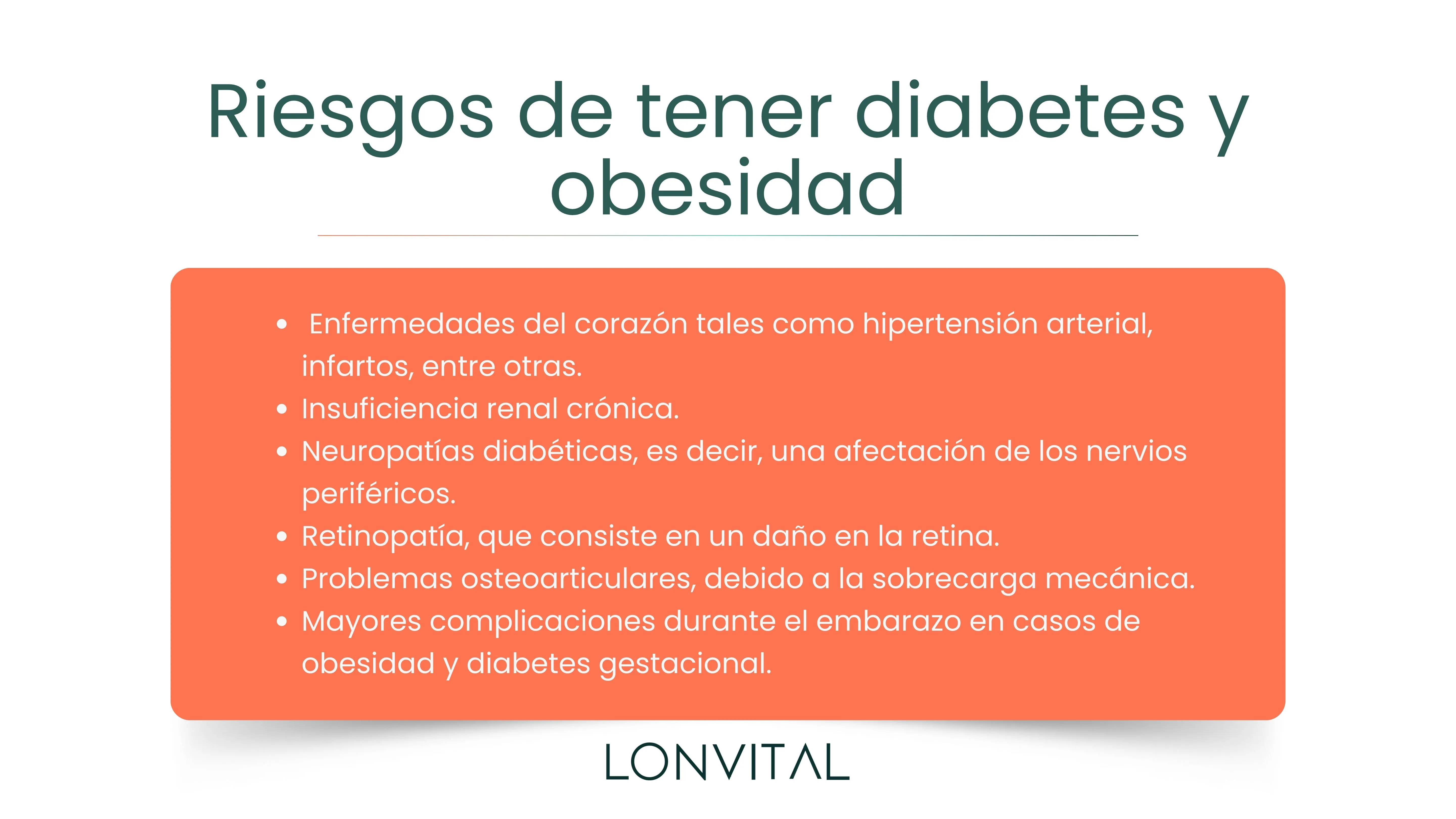 Riesgos de tener diabetes y obesidad