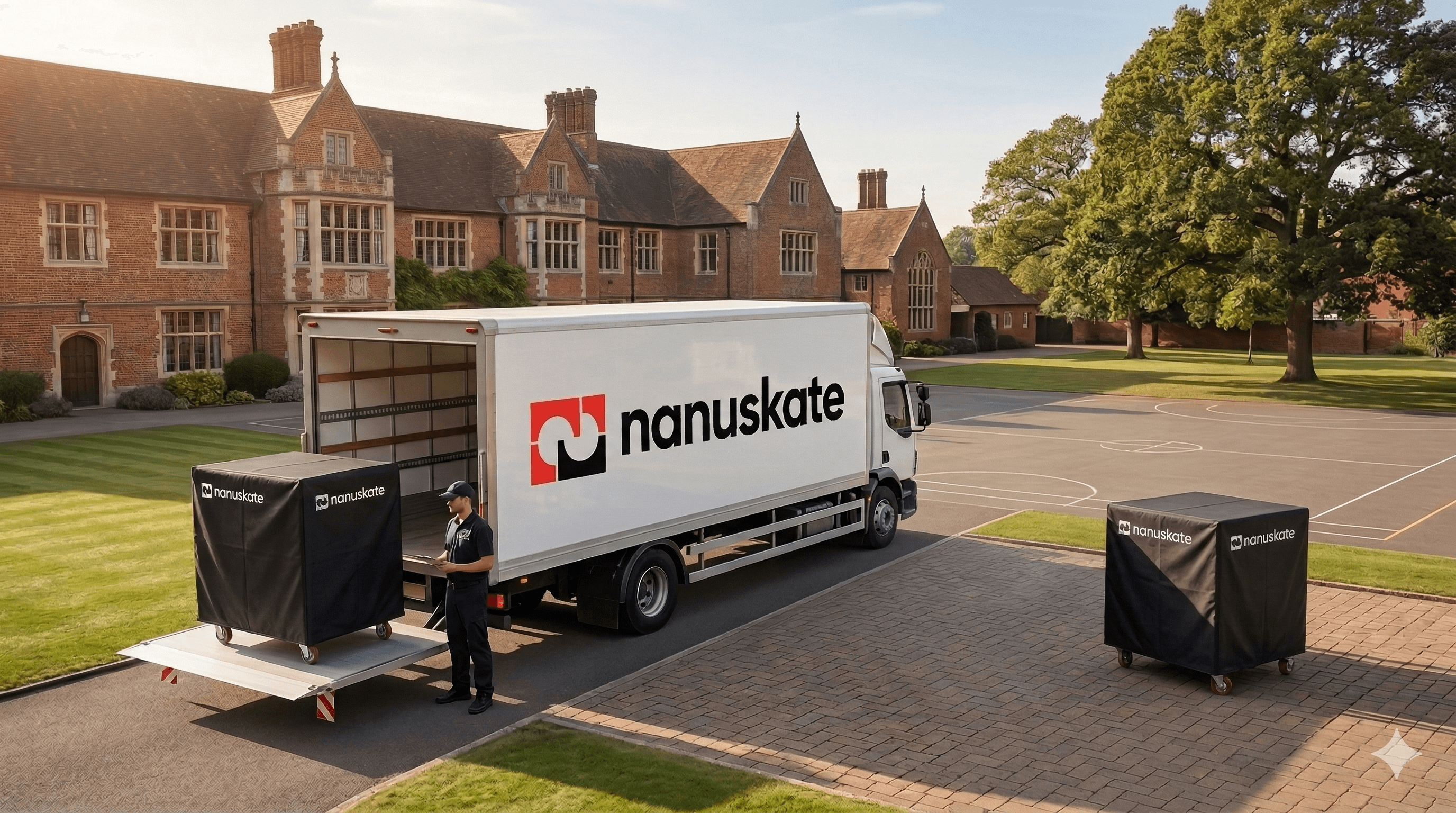 delivery truck with nanuskate skateramps